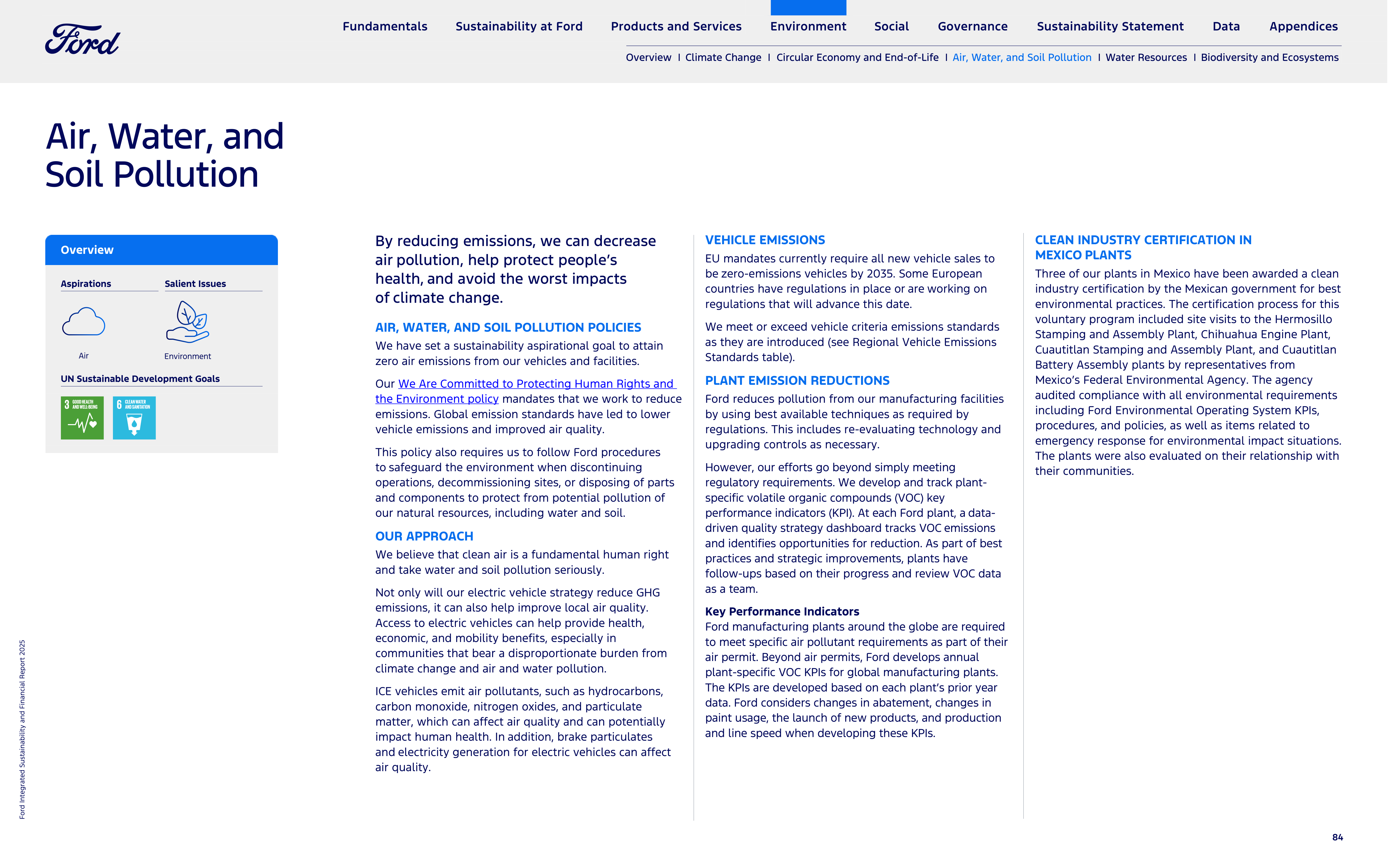 Ford Integrated Sustainability and Financial Report — page 84