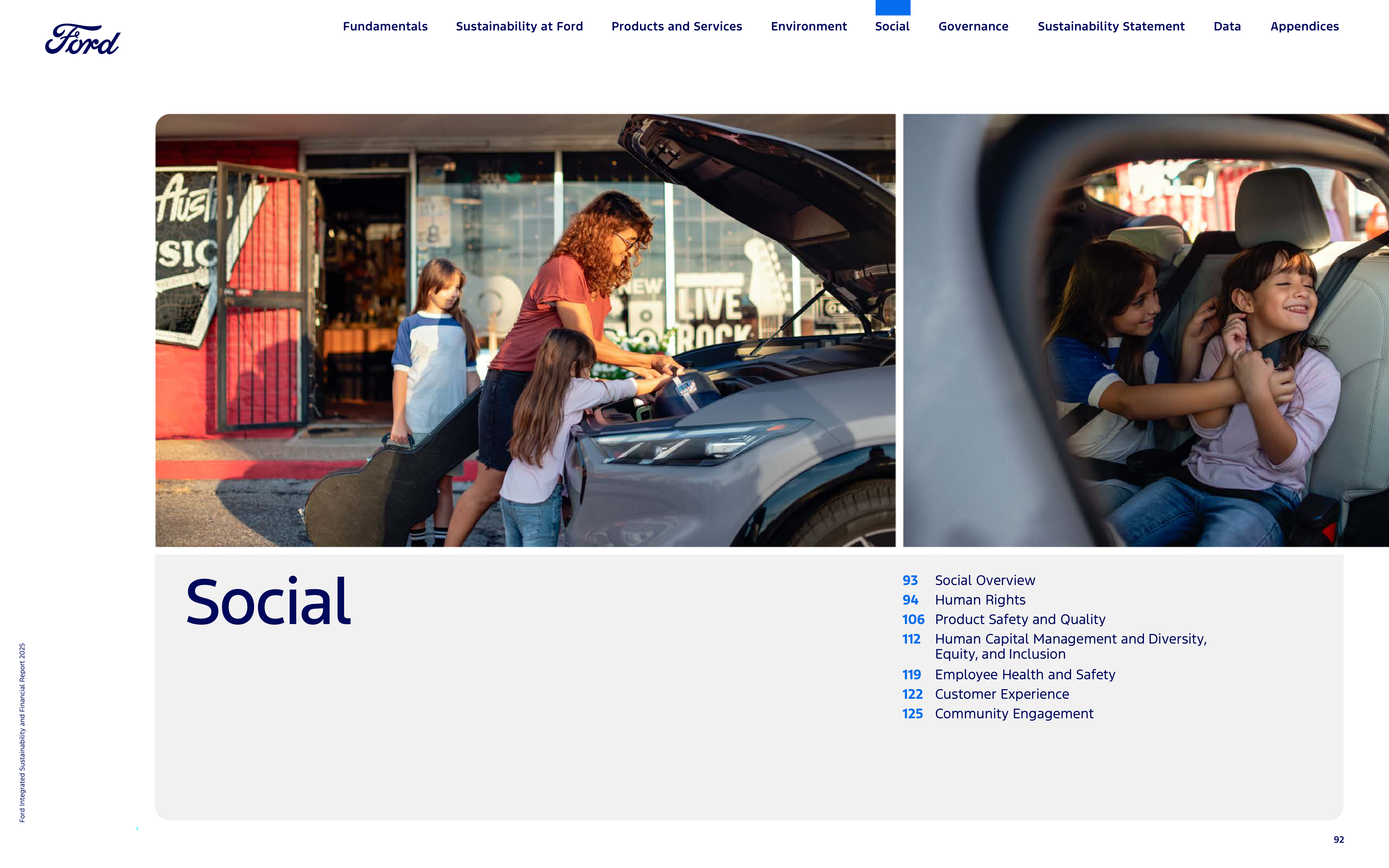 Ford Integrated Sustainability and Financial Report — page 92