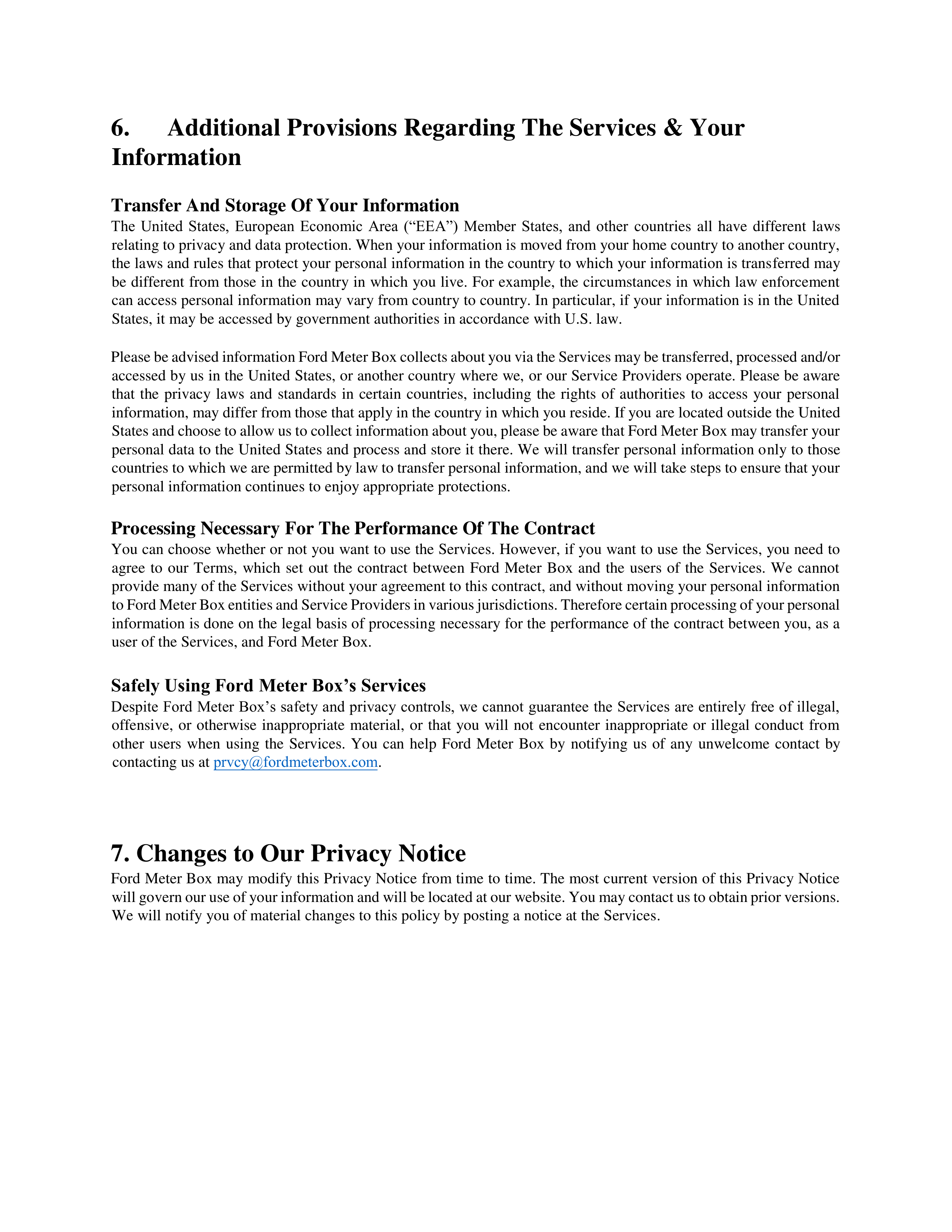 Ford Meter Box Privacy Notice — page 10