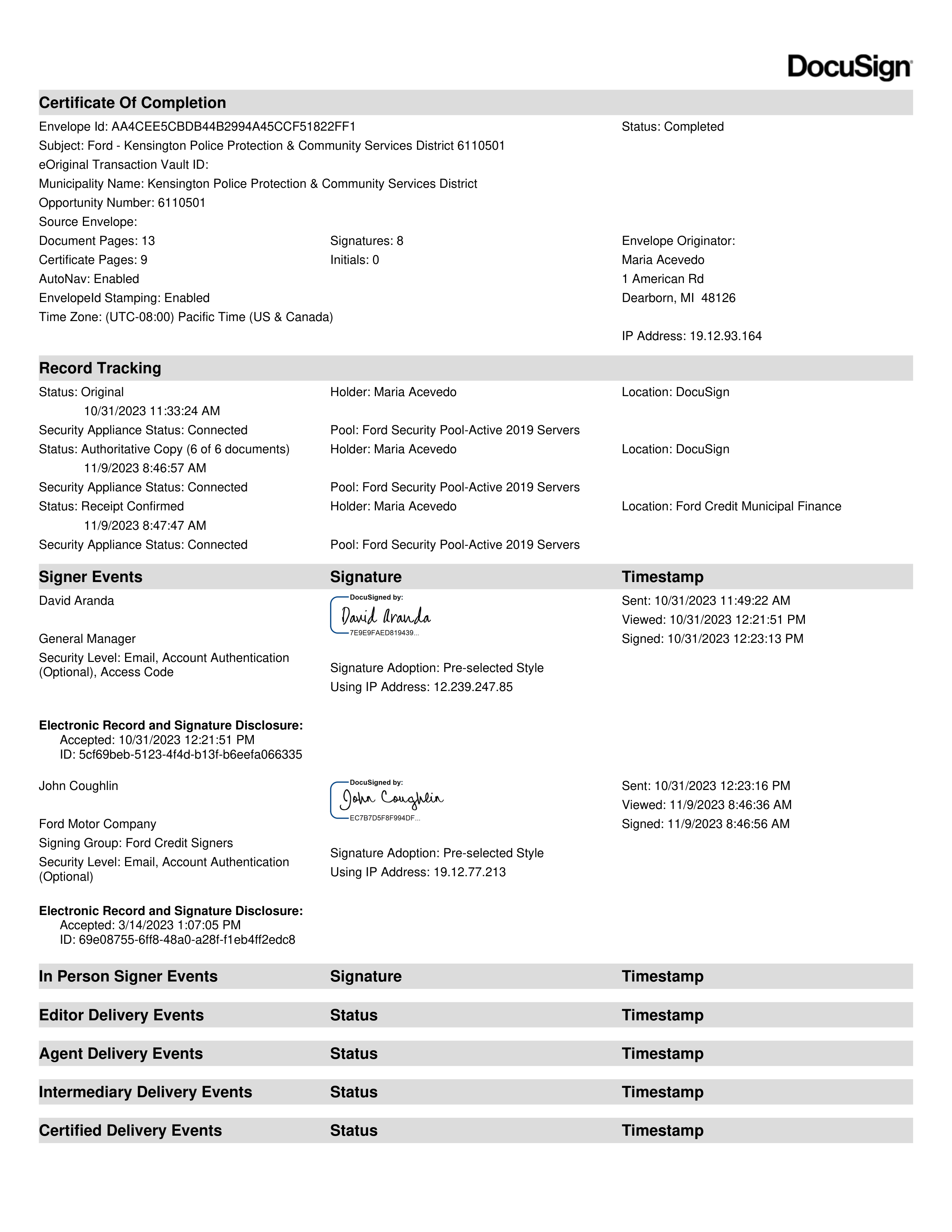 Ford Motor Company MASTER EQUIPMENT LEASE PURCHASE AGREEMENT — page 14
