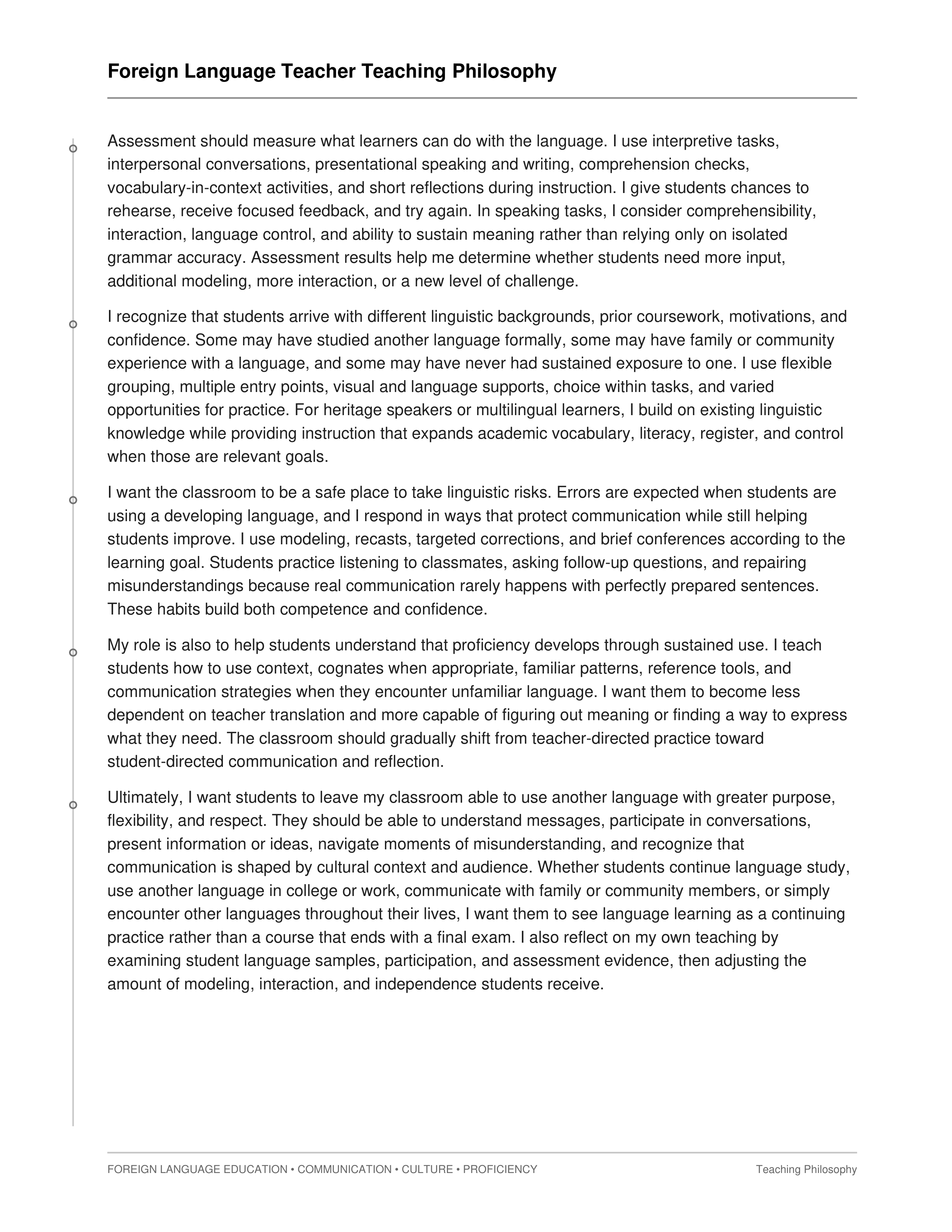 Foreign Language Teacher Teaching Philosophy — page 2