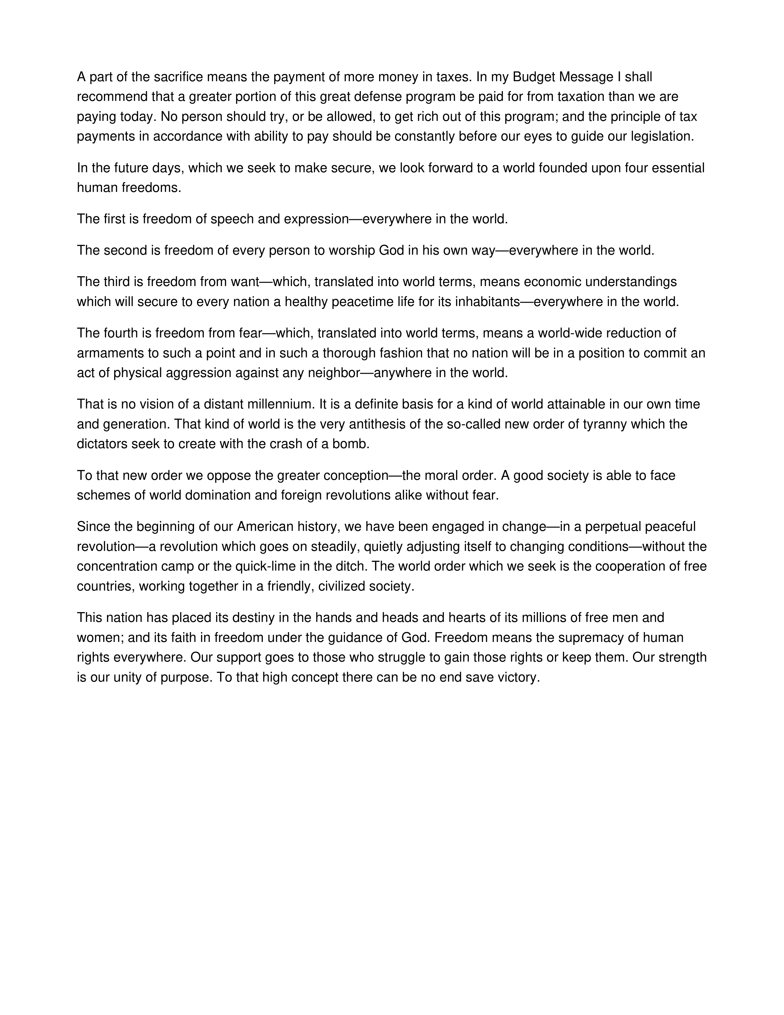 Four Freedoms Persuasive Speech — page 3