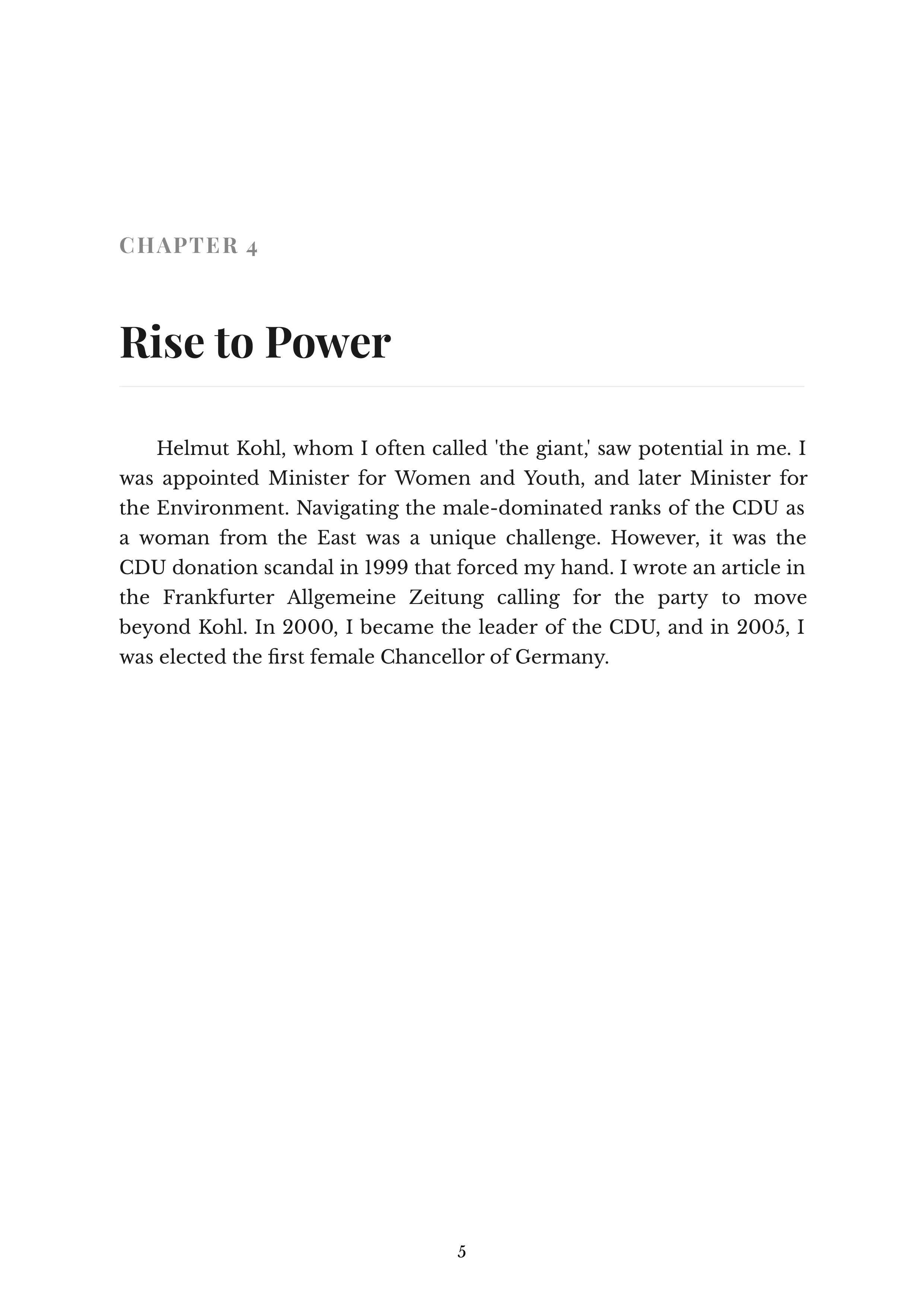 Freedom by Angela Merkel German Chancellor Autobiography — page 5