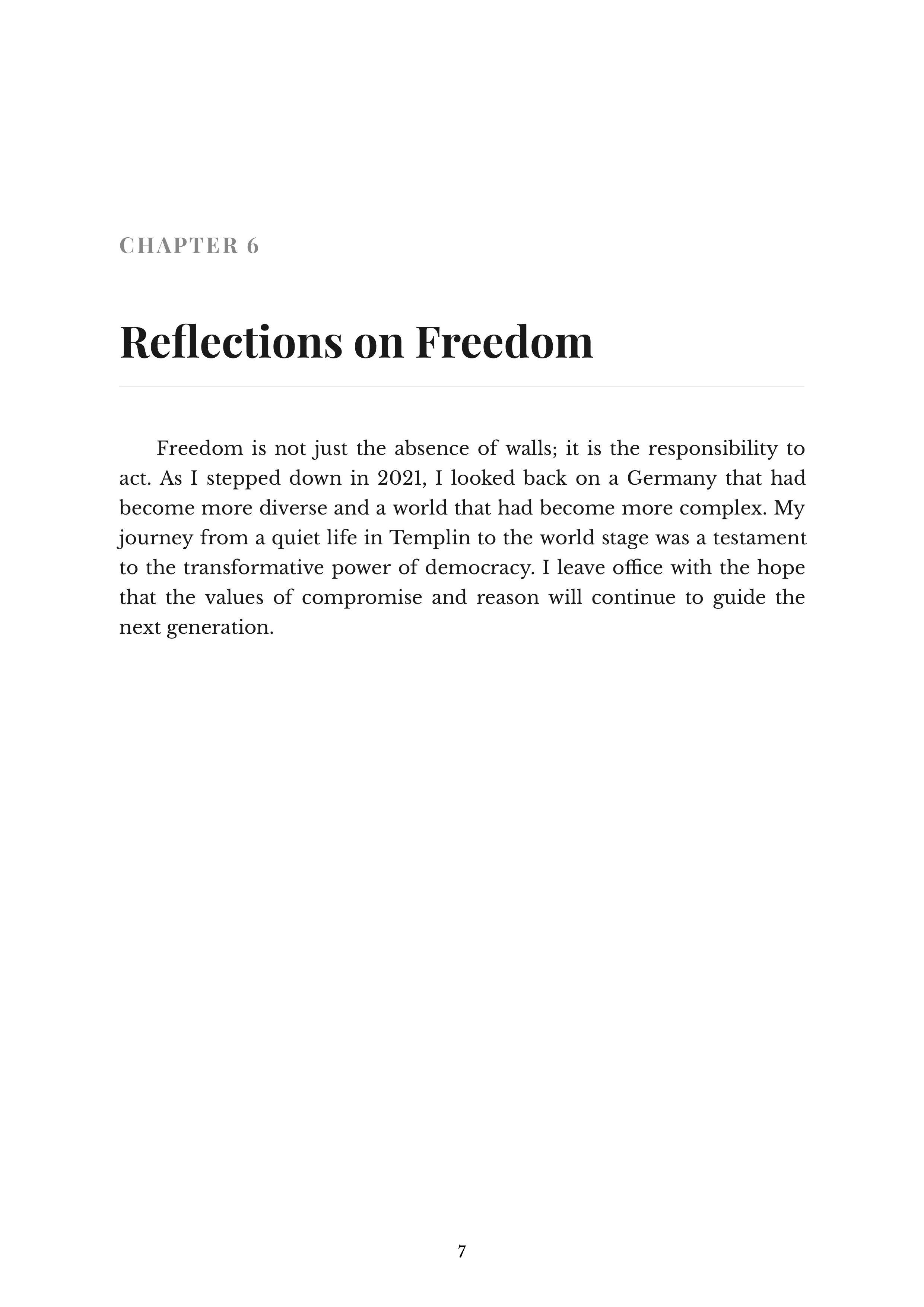 Freedom by Angela Merkel German Chancellor Autobiography — page 7