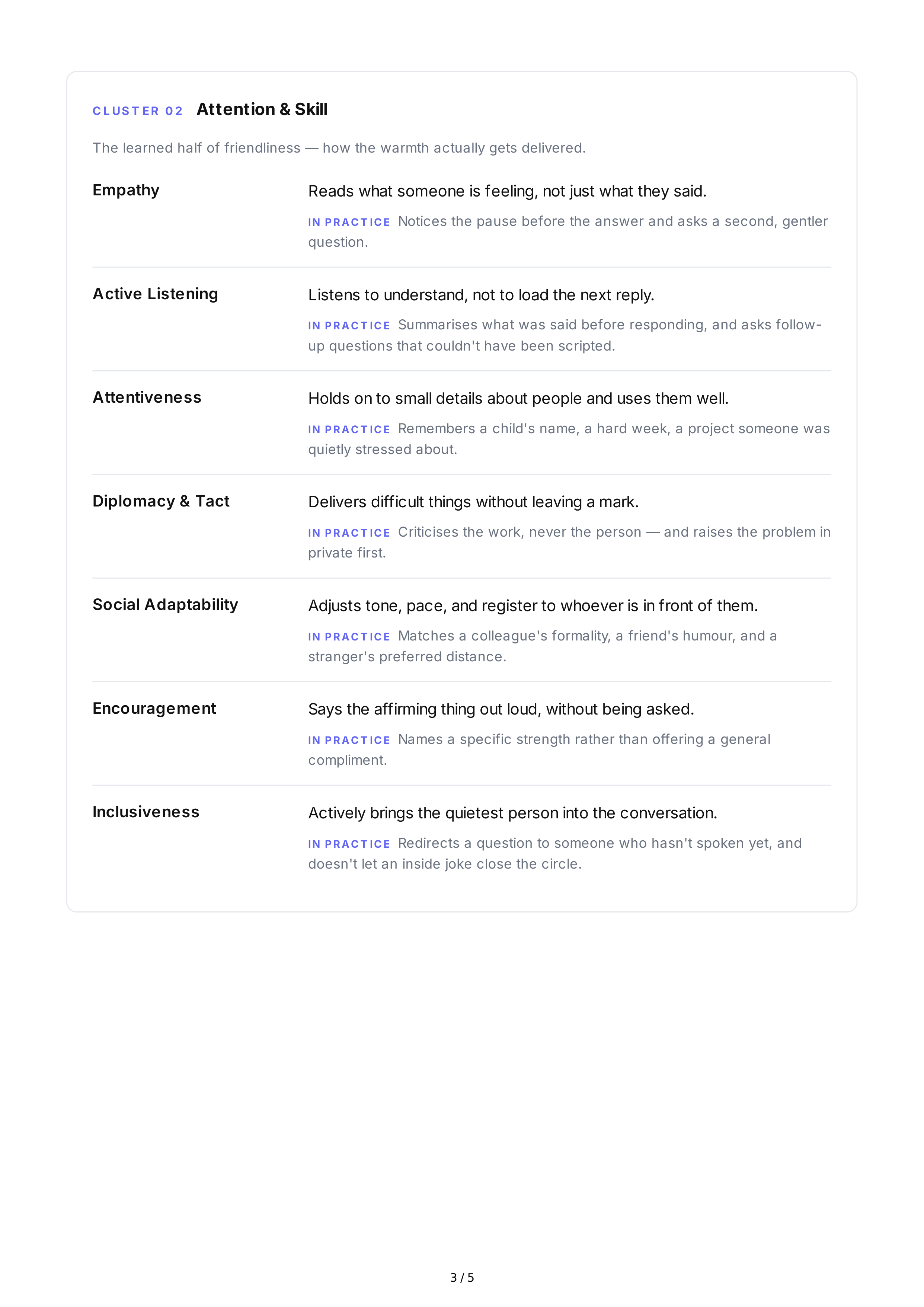 Friendliness Personality Traits — page 3