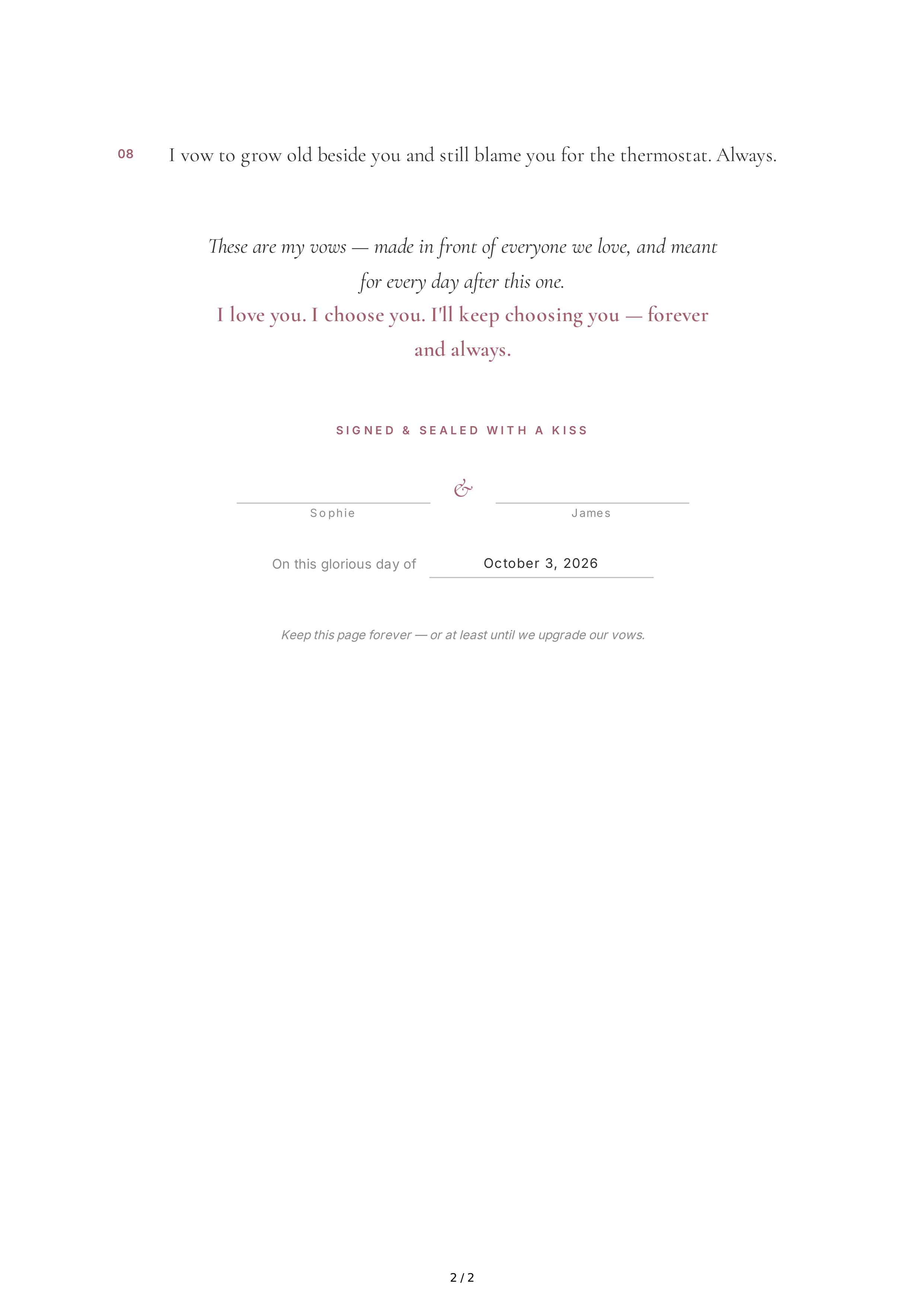 Funny Wedding Vows — page 2