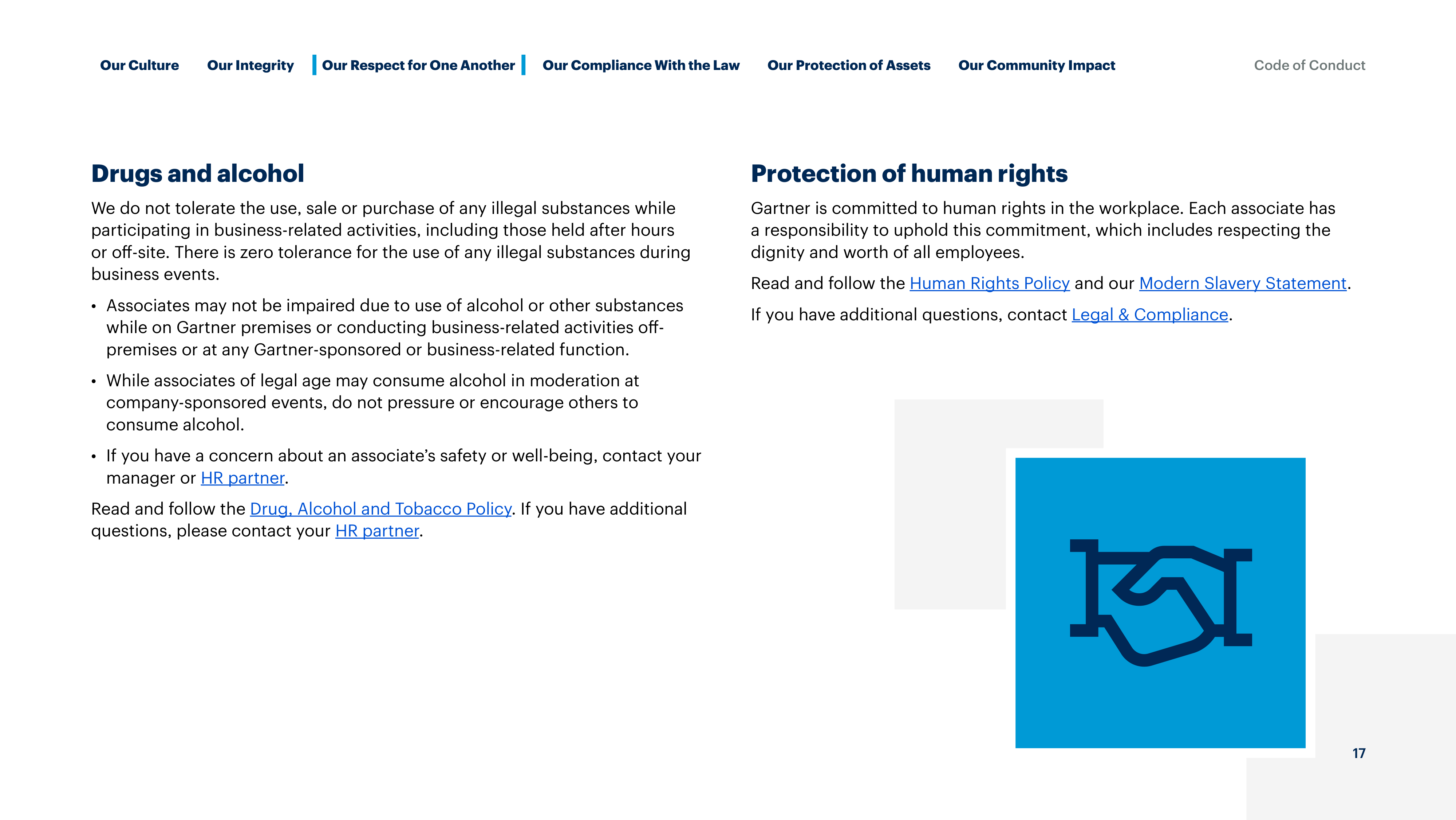 Gartner Global Code of Conduct Handbook — page 17