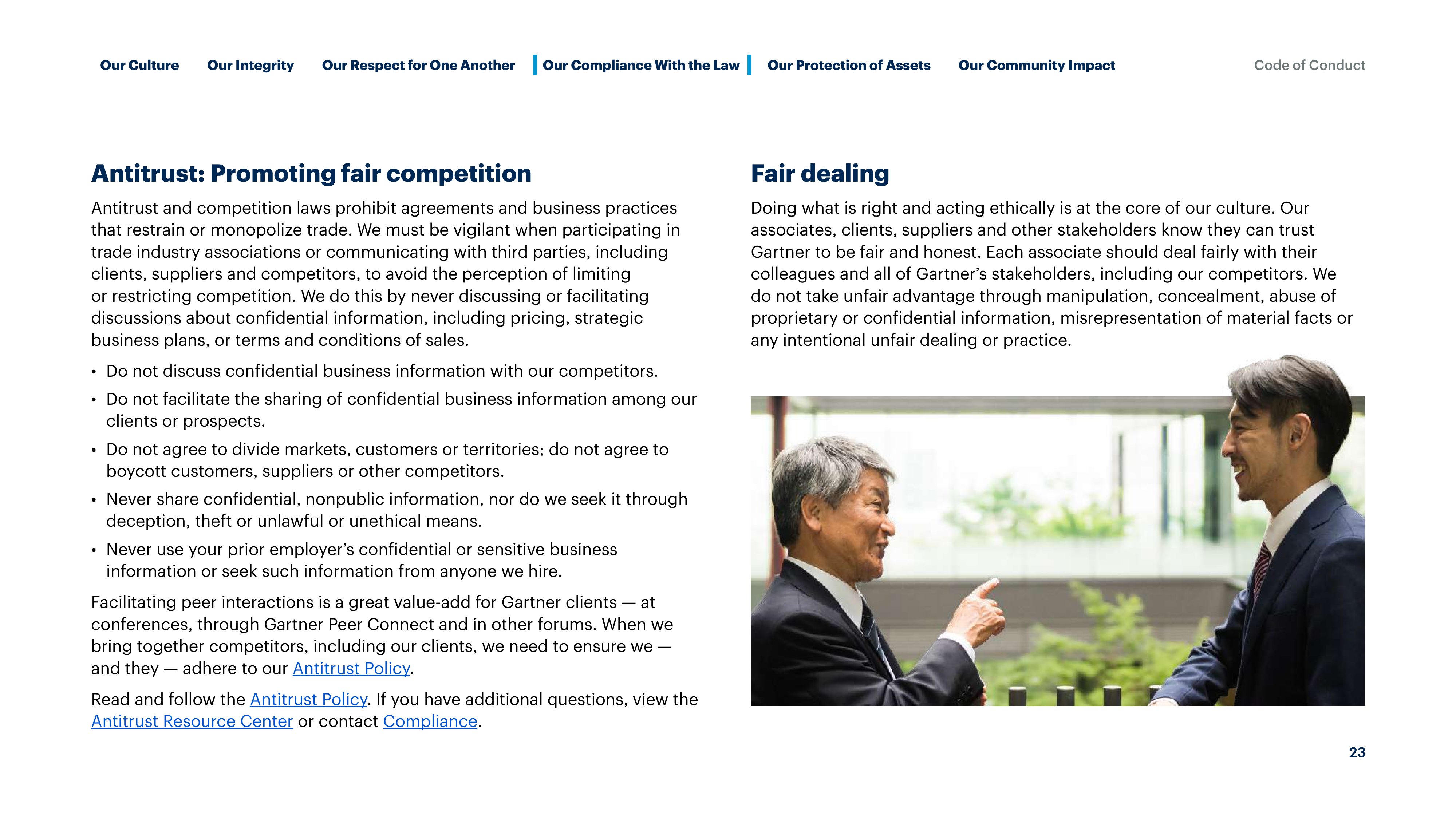 Gartner Global Code of Conduct Handbook — page 23