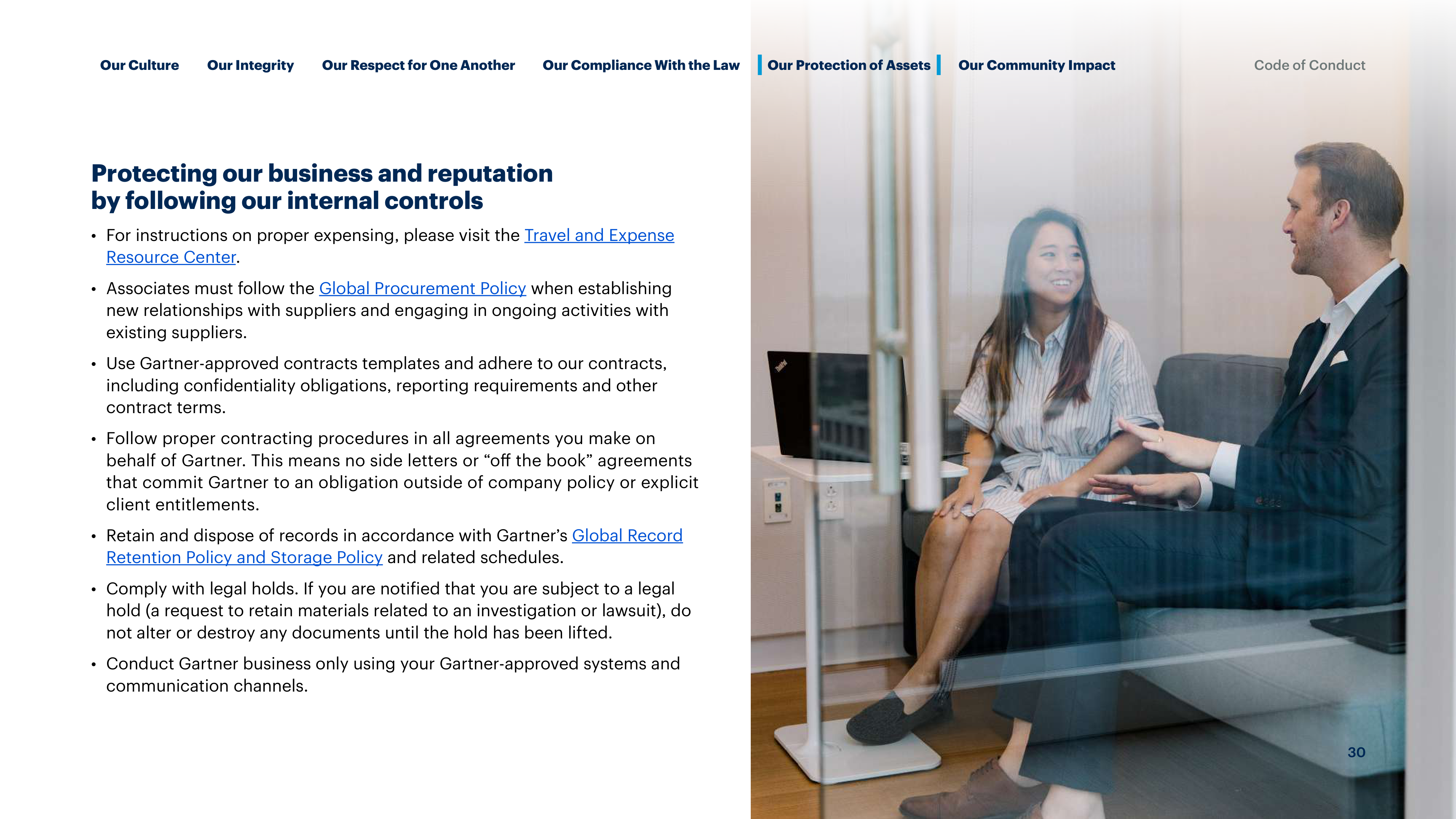 Gartner Global Code of Conduct Handbook — page 30