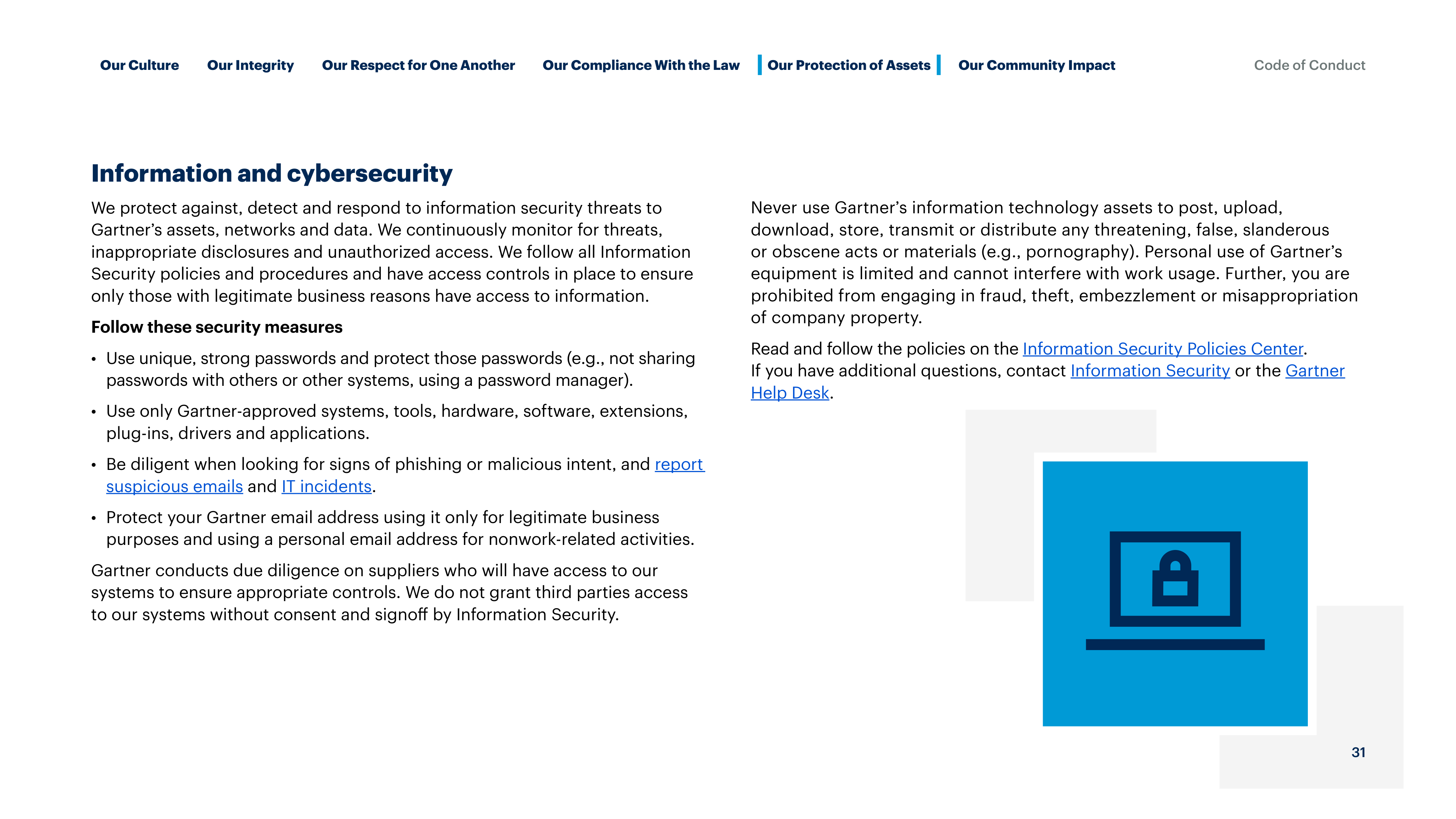 Gartner Global Code of Conduct Handbook — page 31