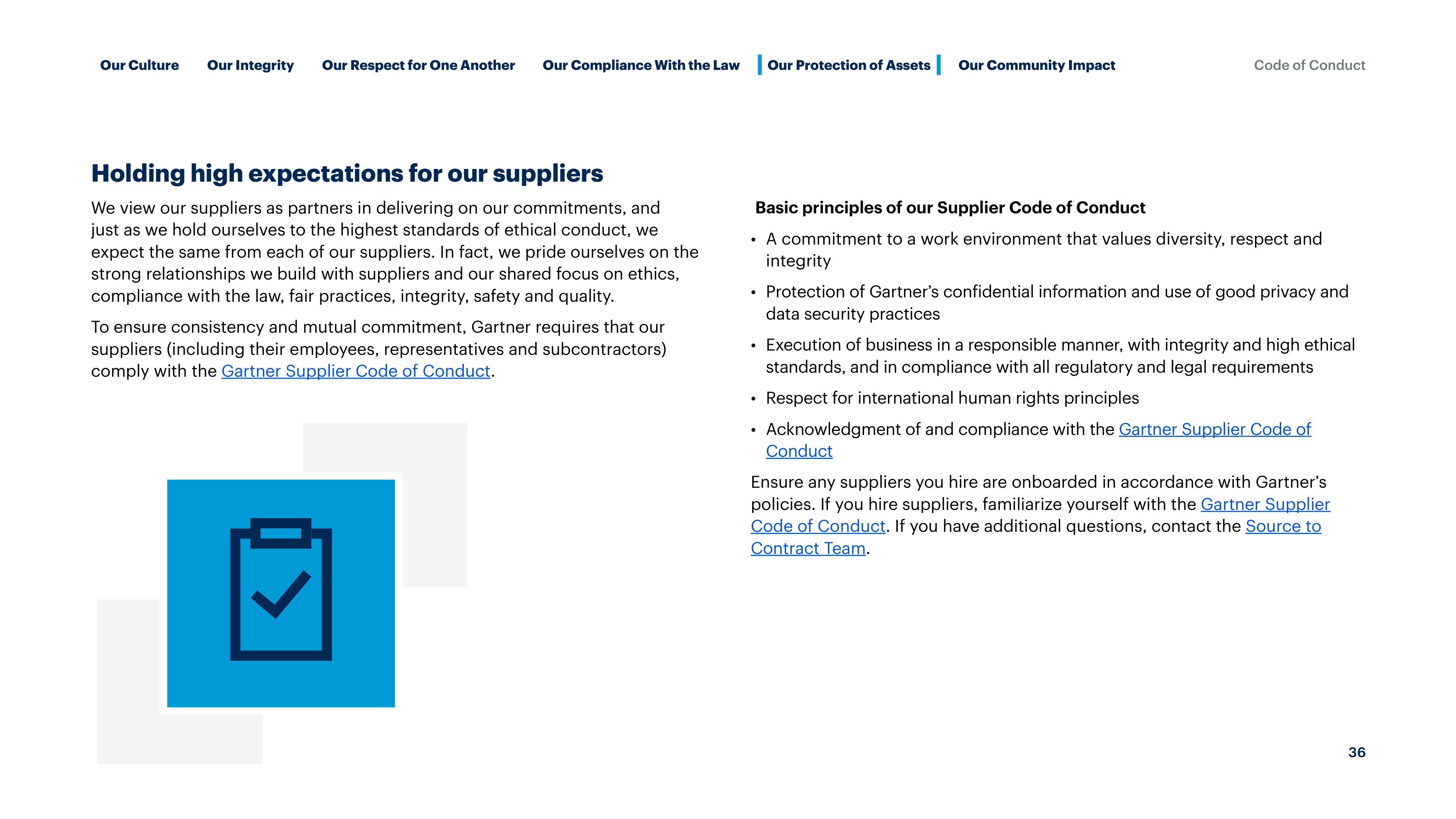 Gartner Global Code of Conduct Handbook — page 36