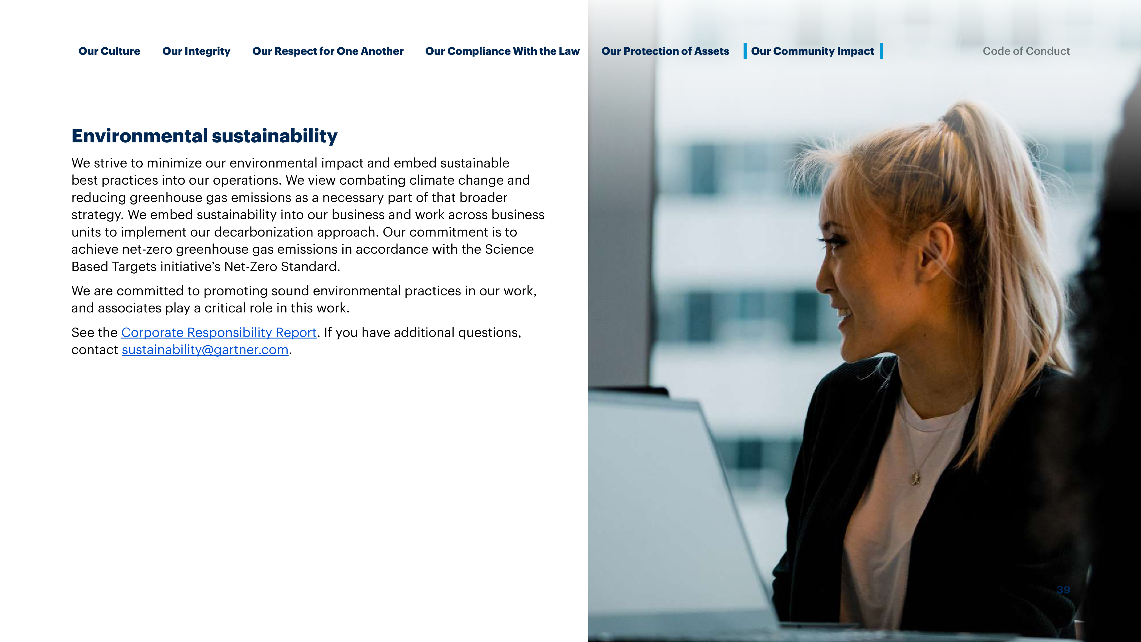 Gartner Global Code of Conduct Handbook — page 39