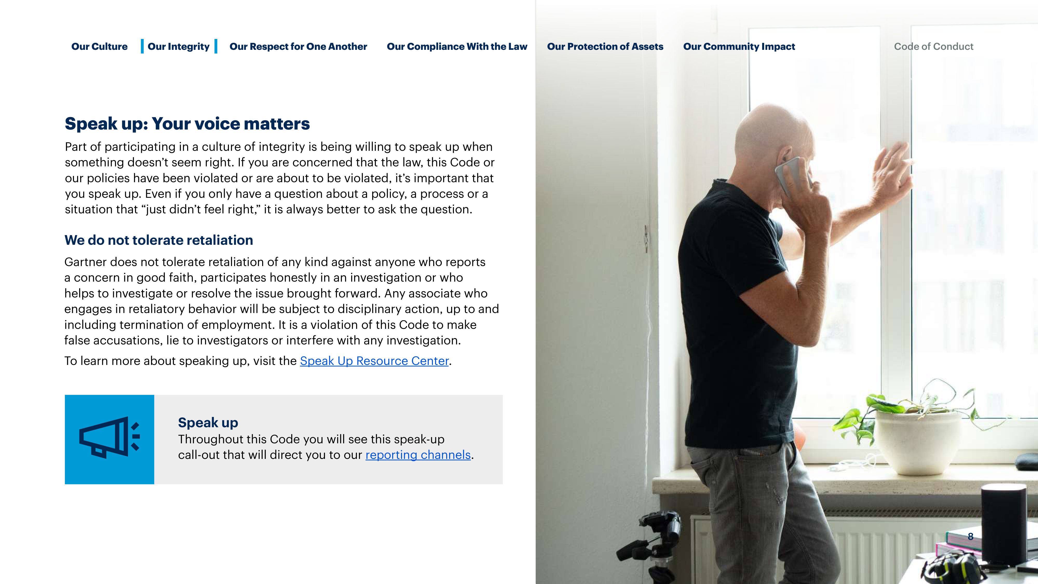 Gartner Global Code of Conduct Handbook — page 8