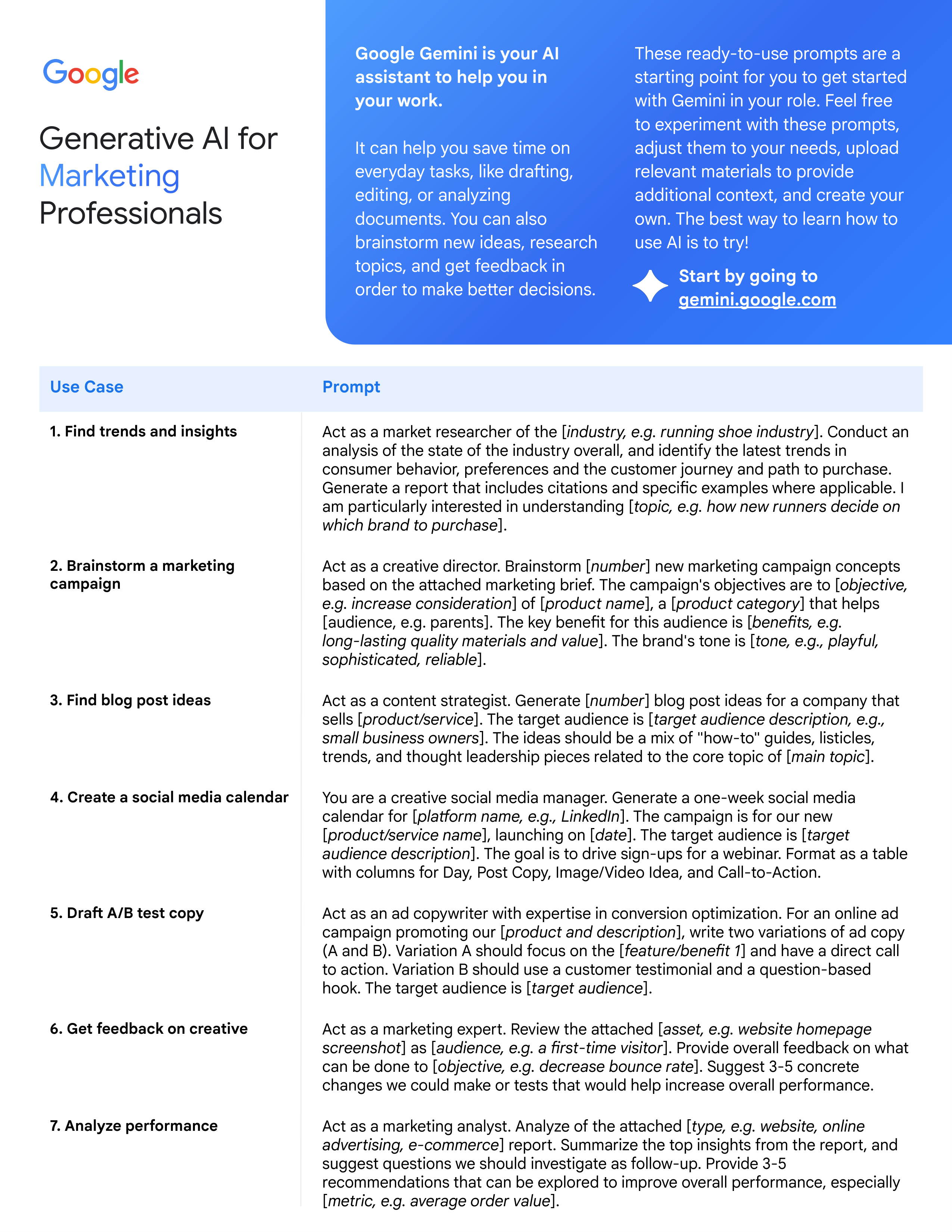 Gemini Google AI Assistant for Search Work and Learning — page 12