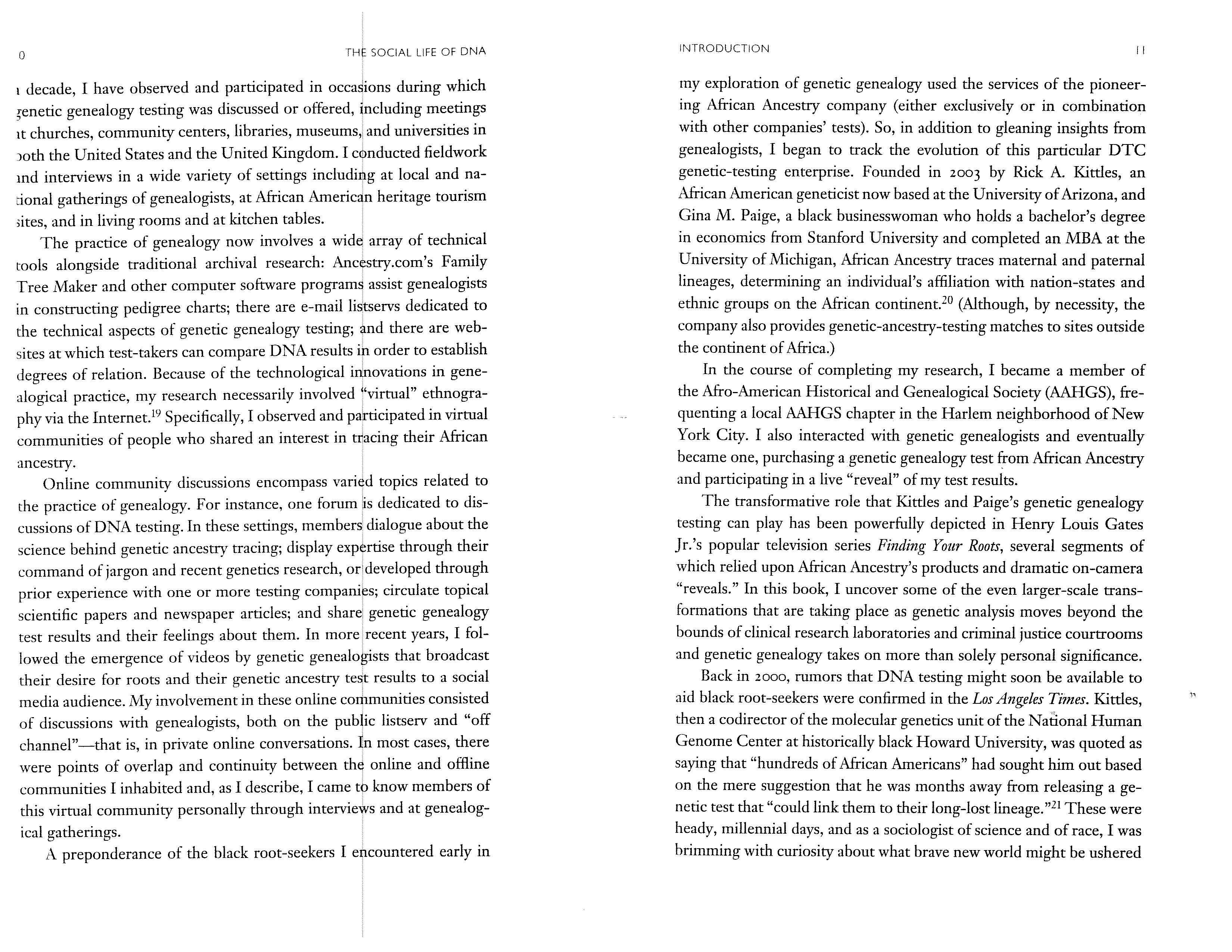 Genealogist Alondra Nelson The Social Life of DNA Biography — page 7