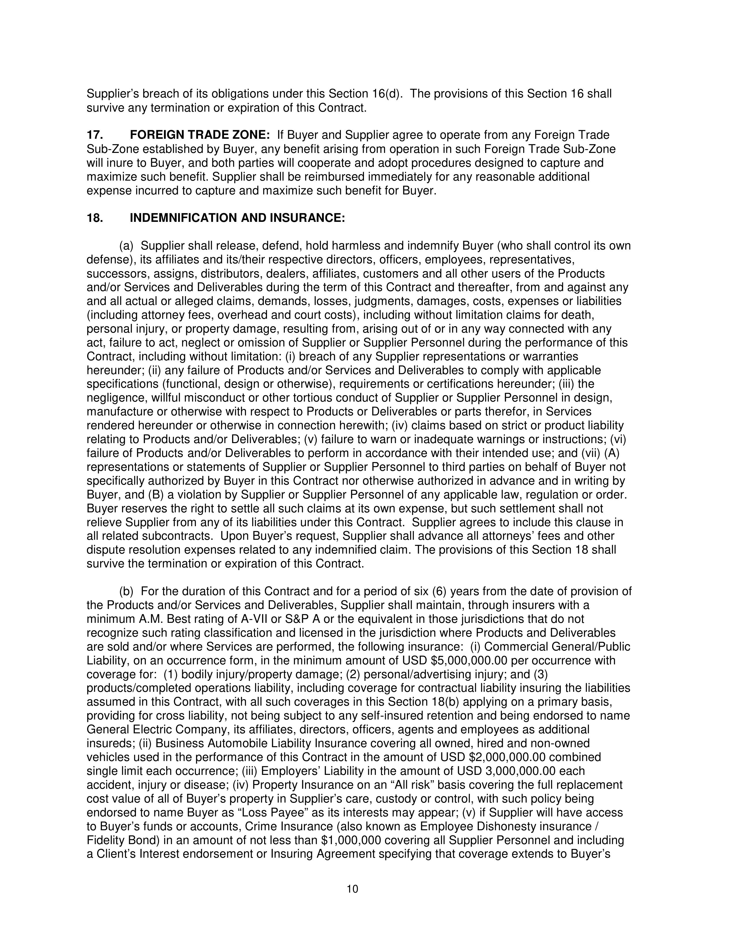 General Electric Company CONDITIONS OF PURCHASE — page 10