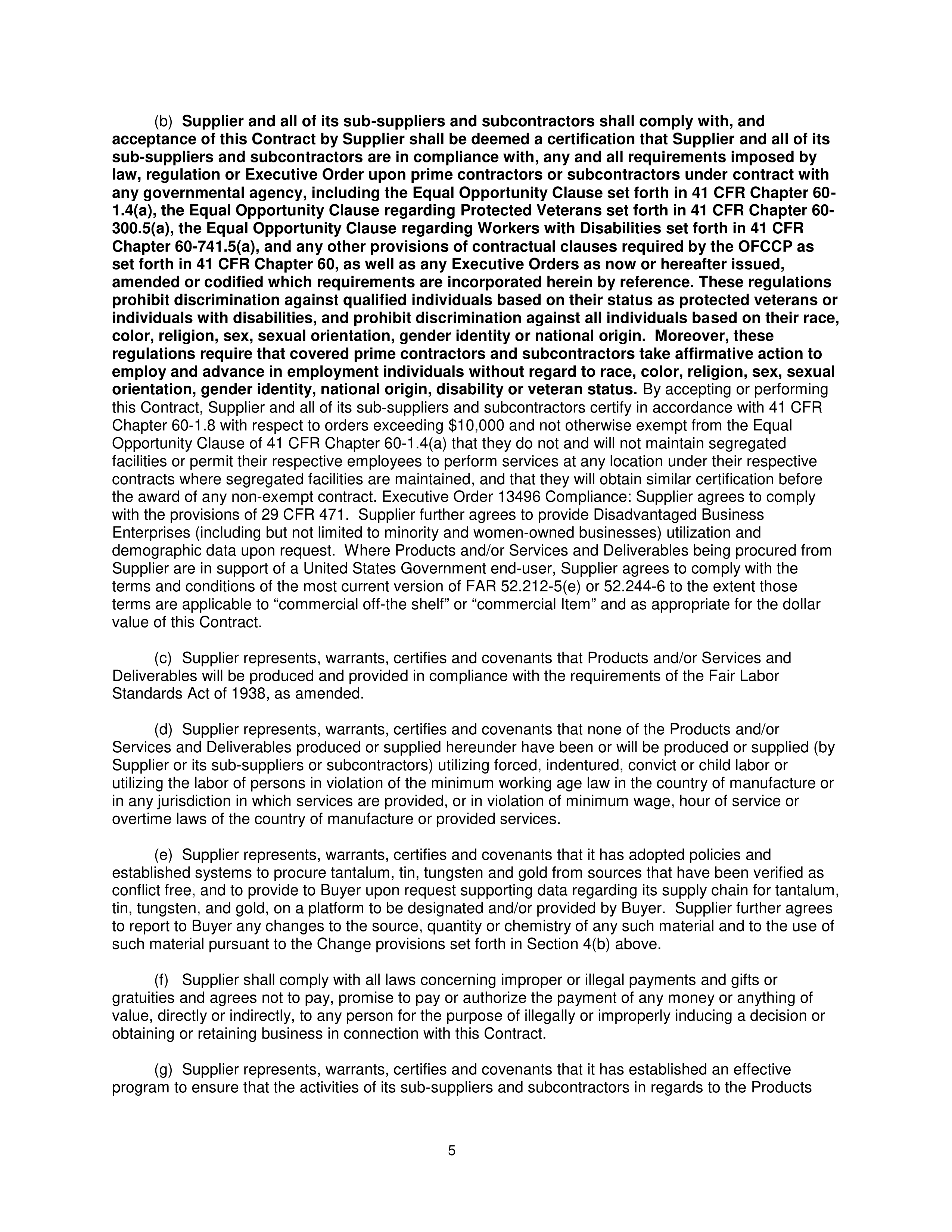General Electric Company CONDITIONS OF PURCHASE — page 5