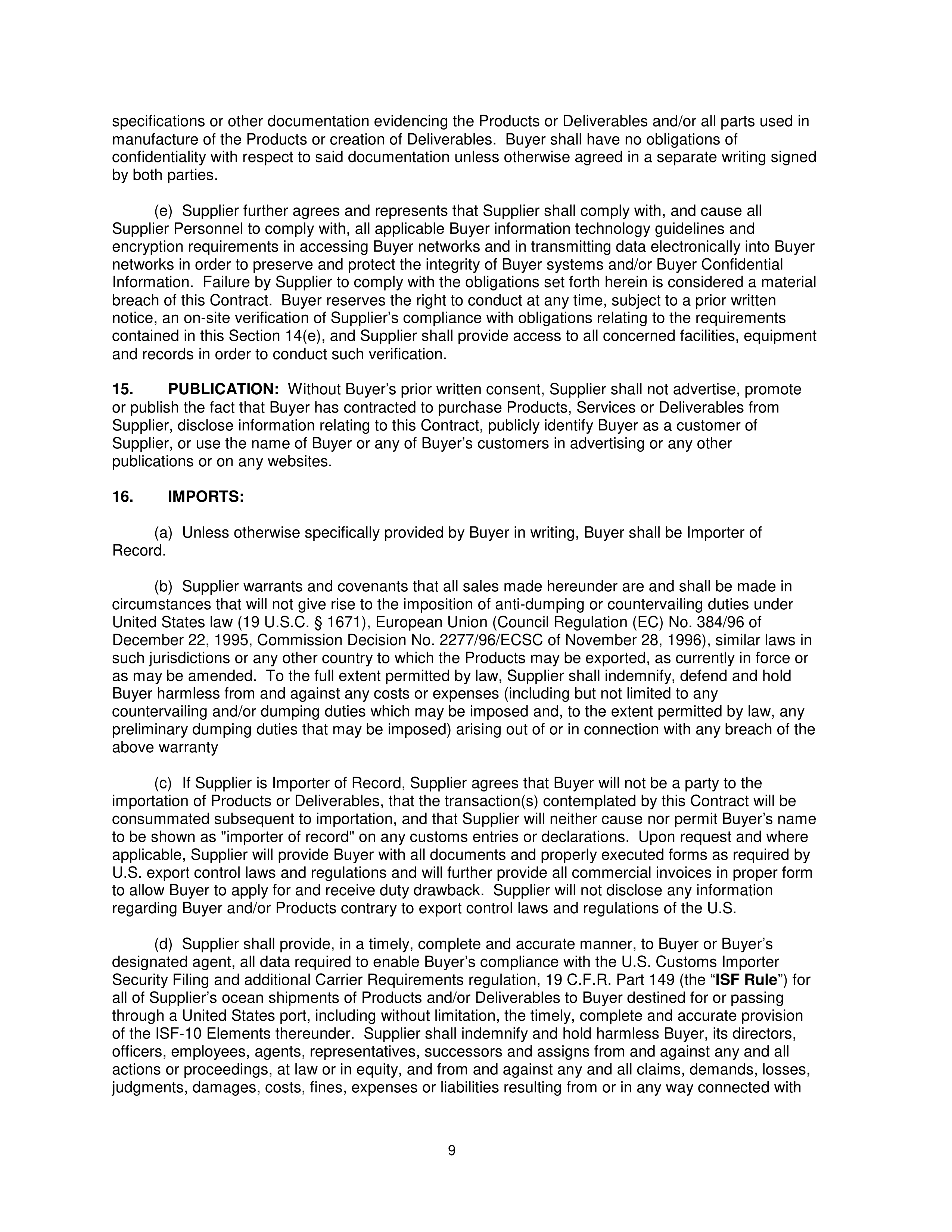 General Electric Company CONDITIONS OF PURCHASE — page 9
