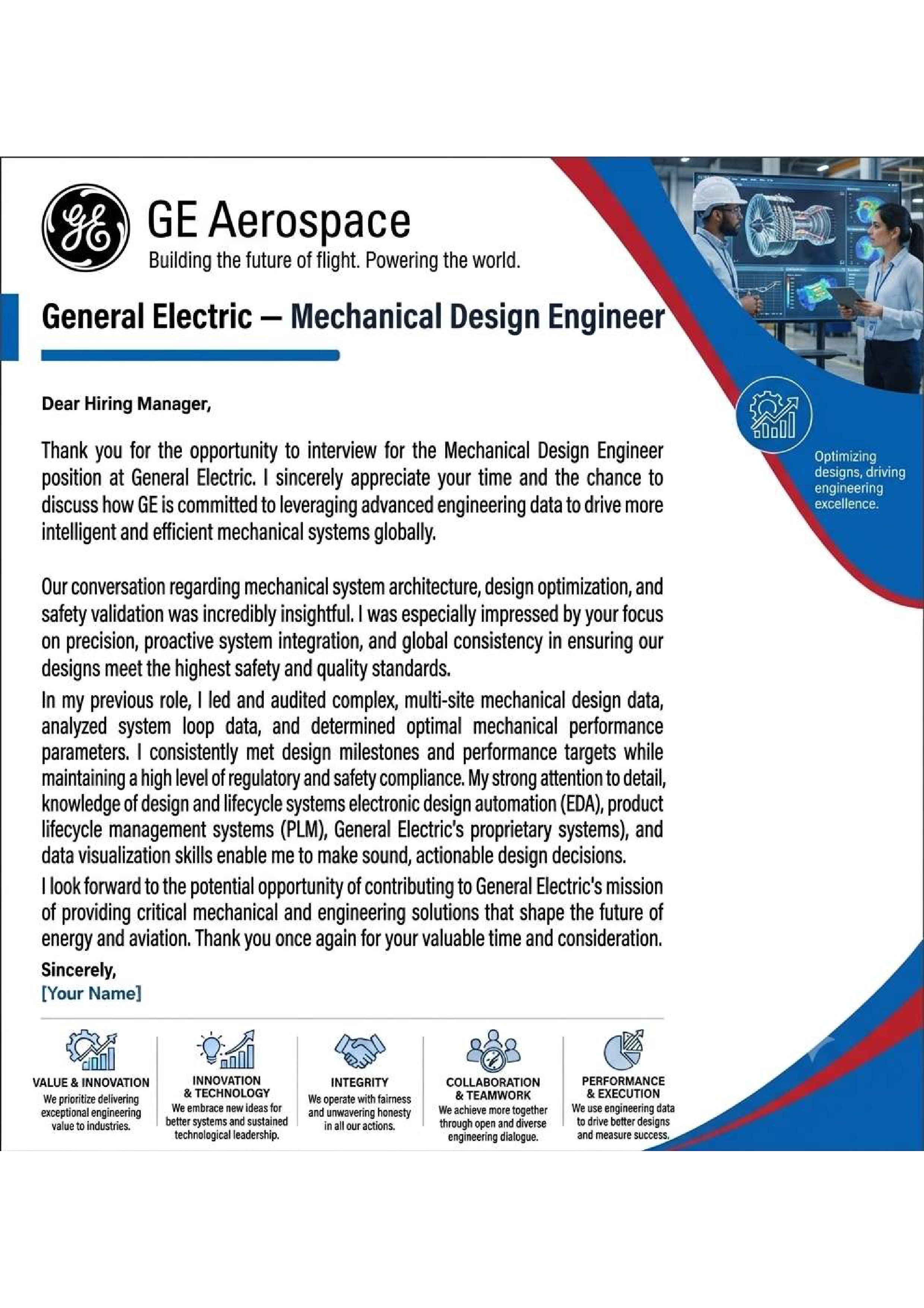 General Electric Mechanical Design Engineer — page 1