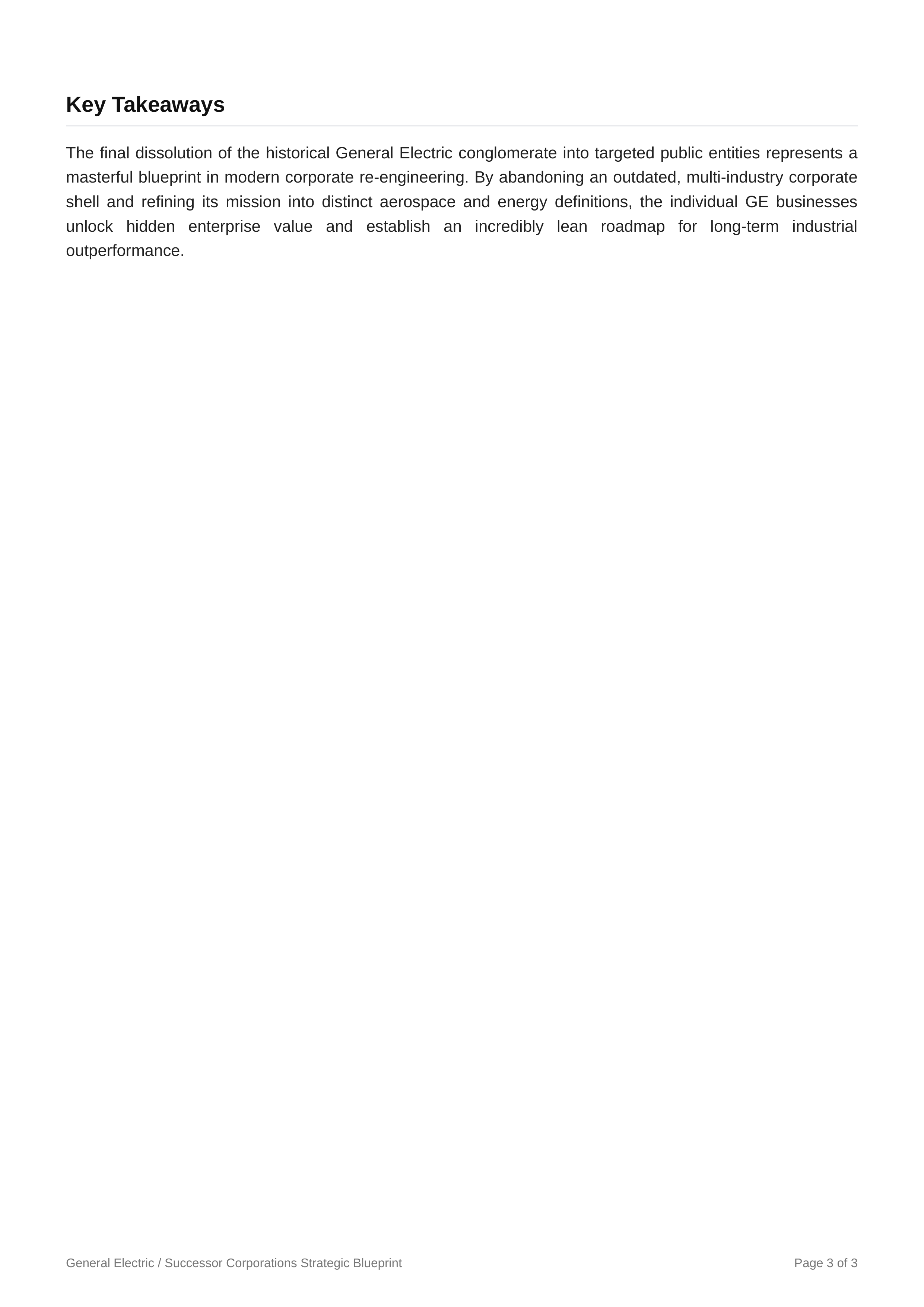 General Electric Mission Statement — page 3