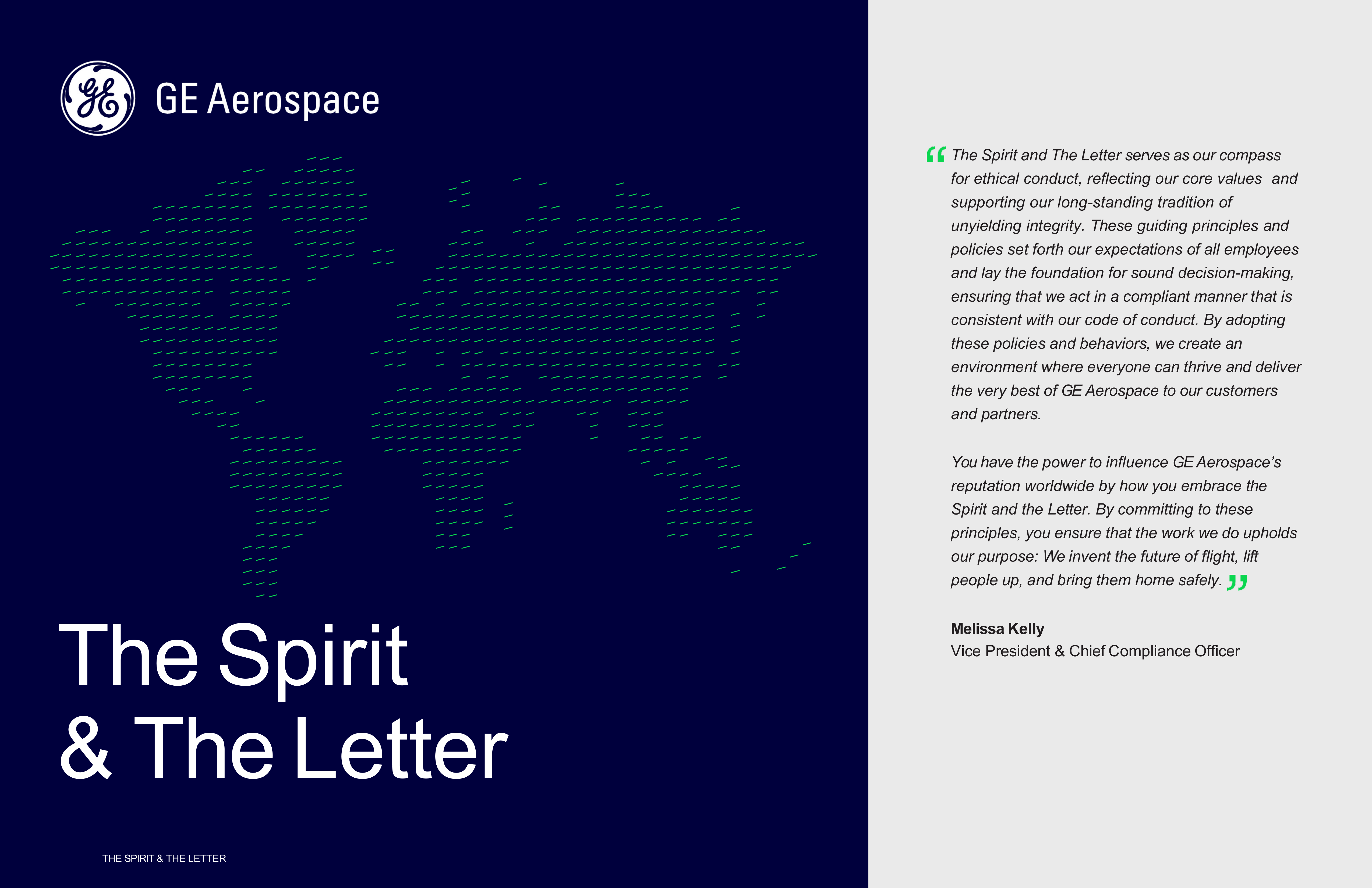 General Electric The Spirit & The Letter Handbook — page 1
