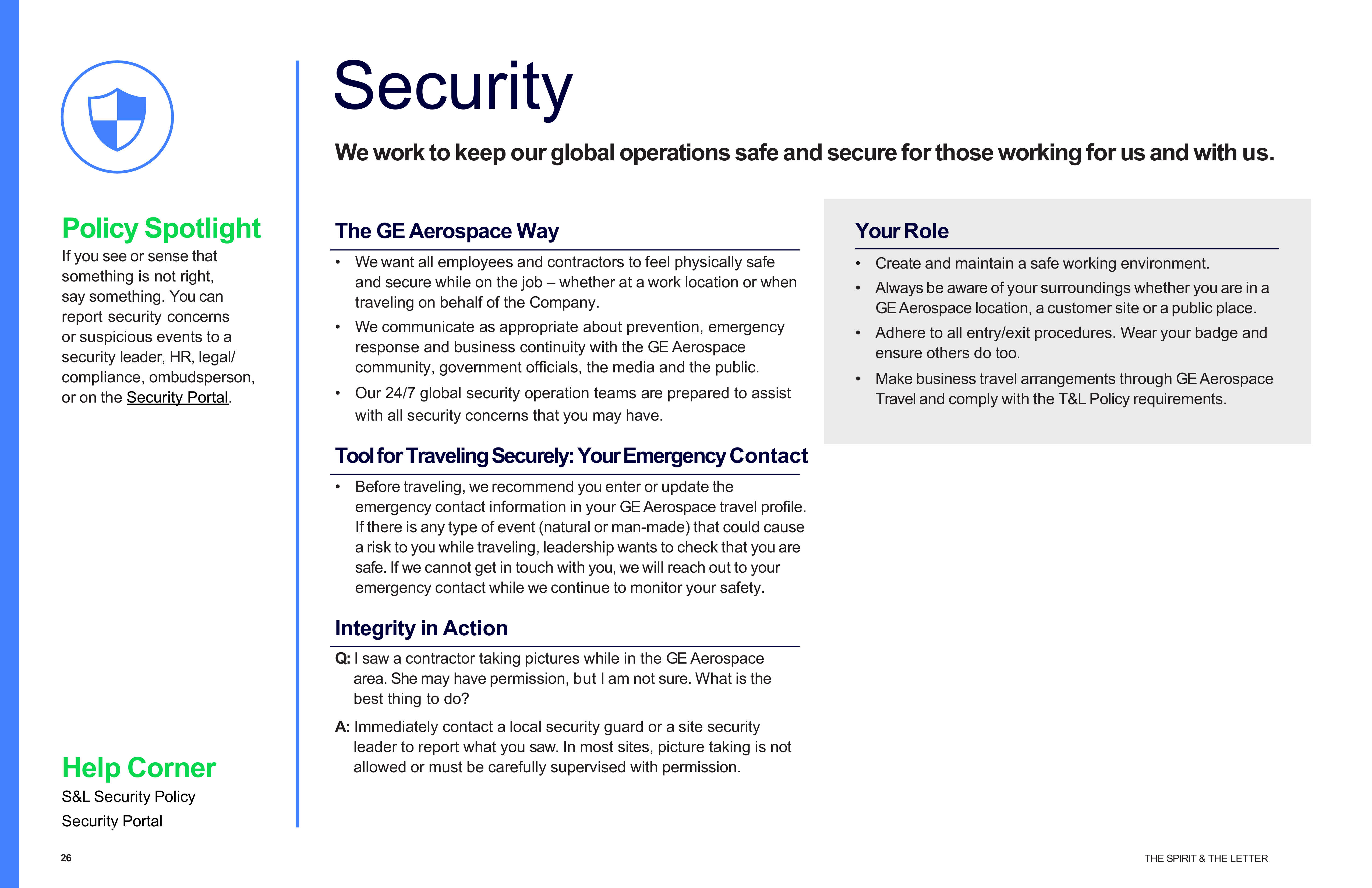General Electric The Spirit & The Letter Handbook — page 26