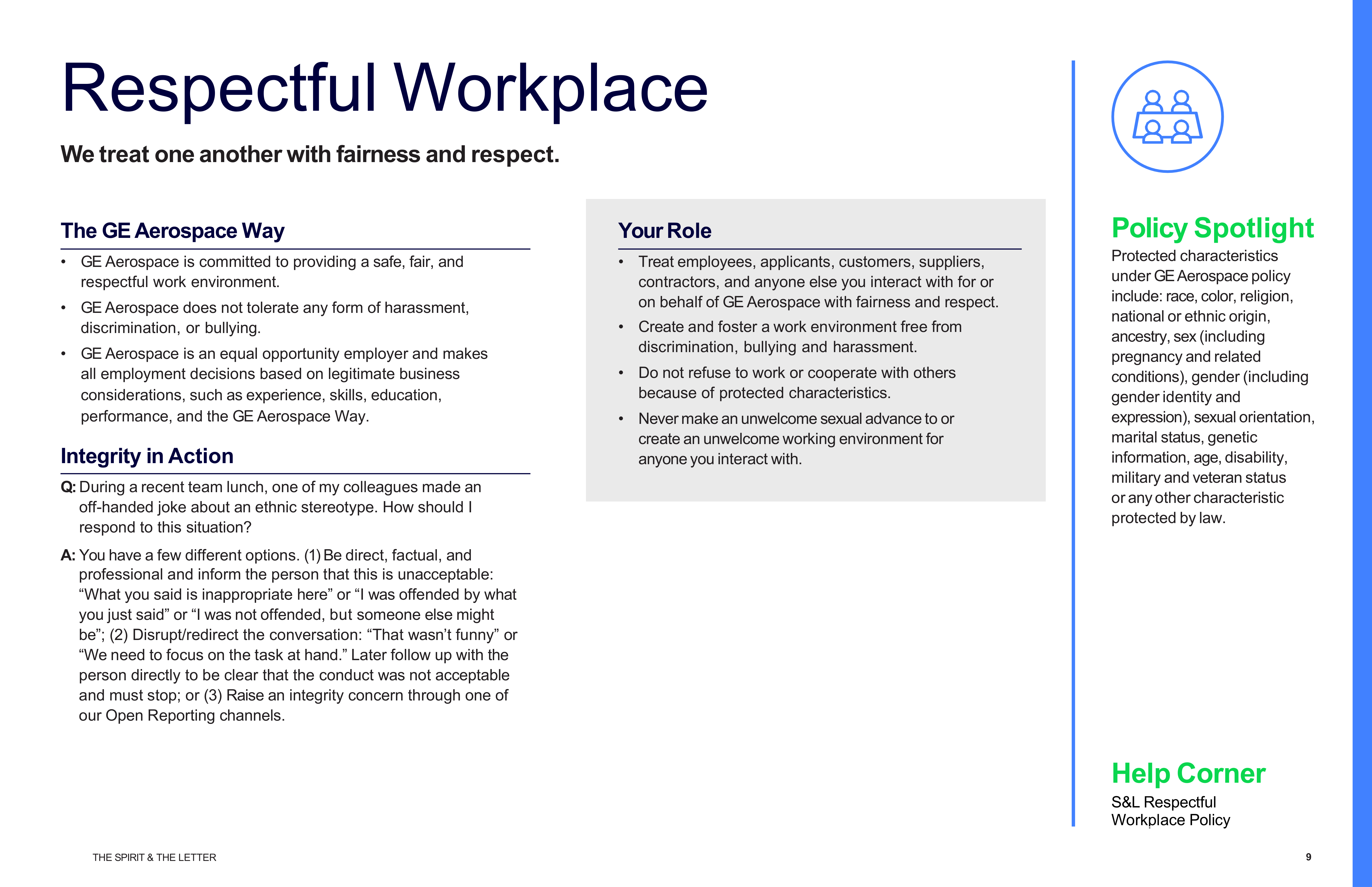 General Electric The Spirit & The Letter Handbook — page 9