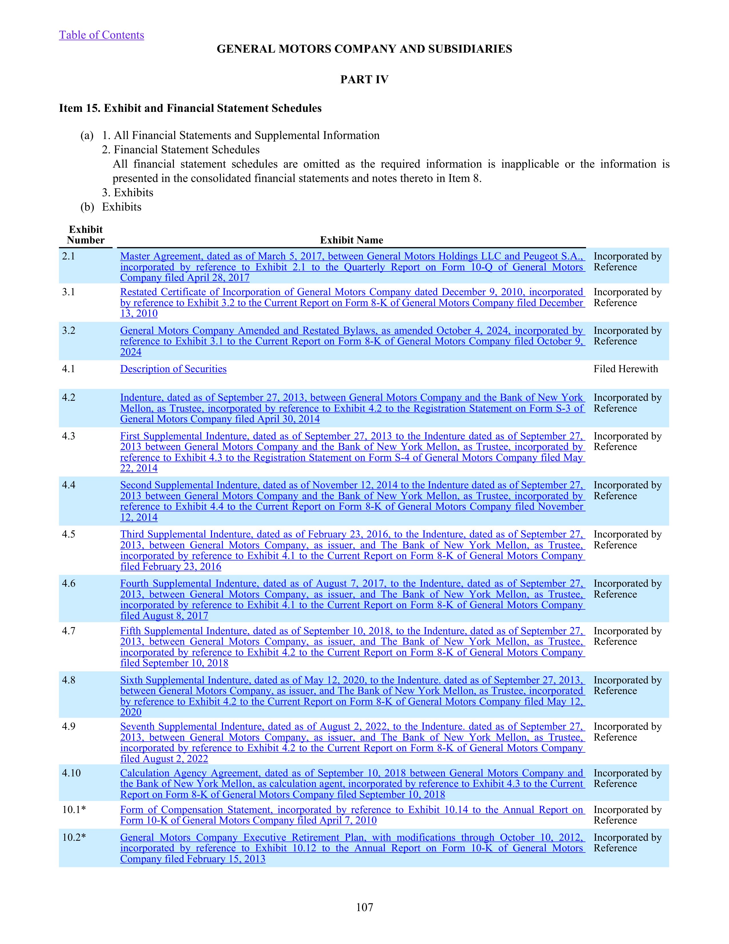 General Motors Annual Report — page 112