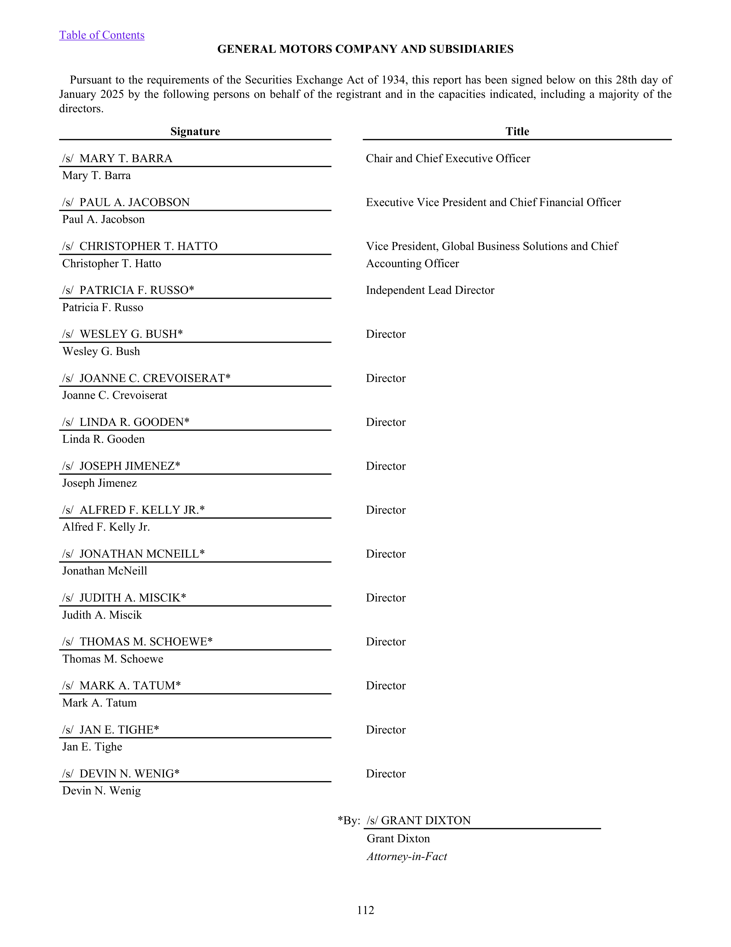 General Motors Annual Report — page 117