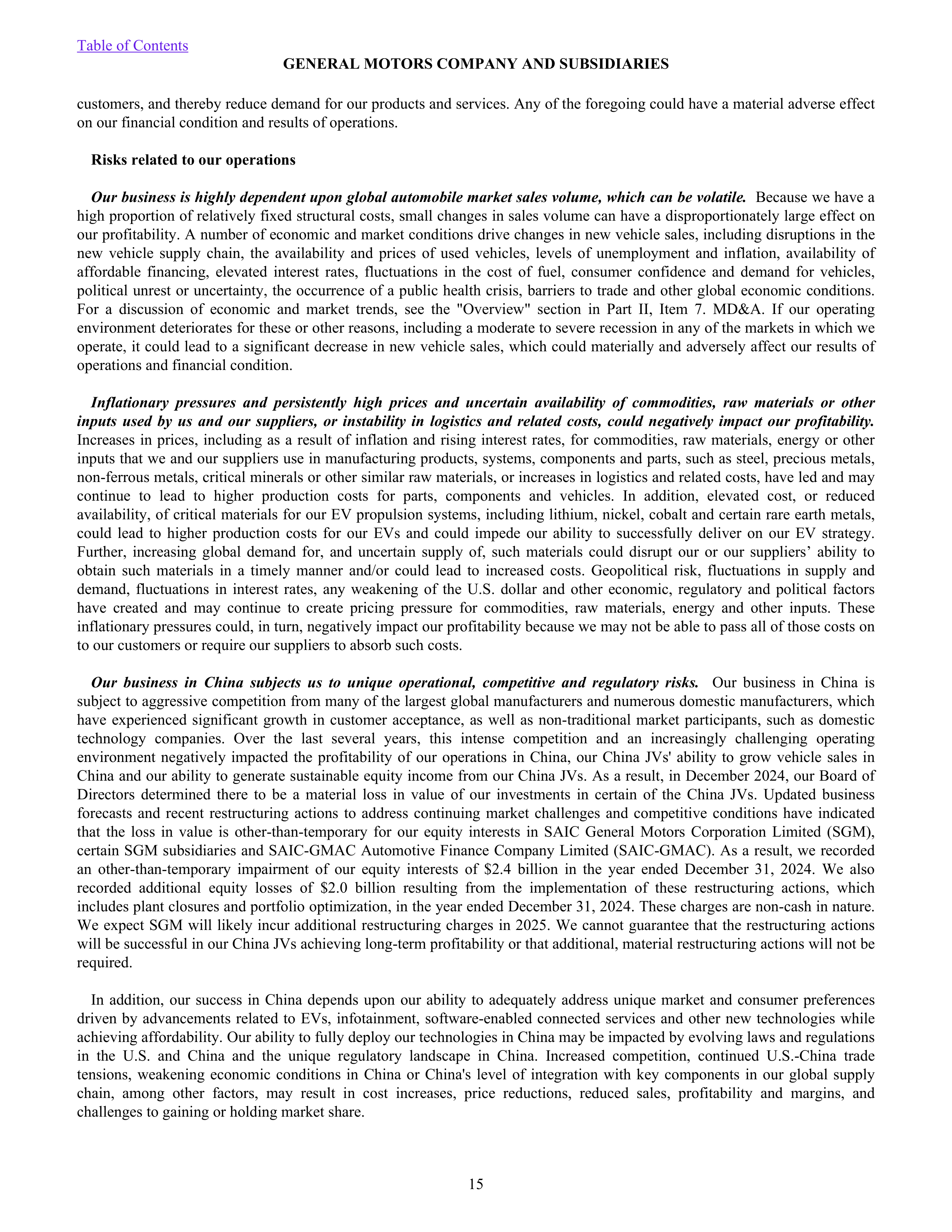 General Motors Annual Report — page 20