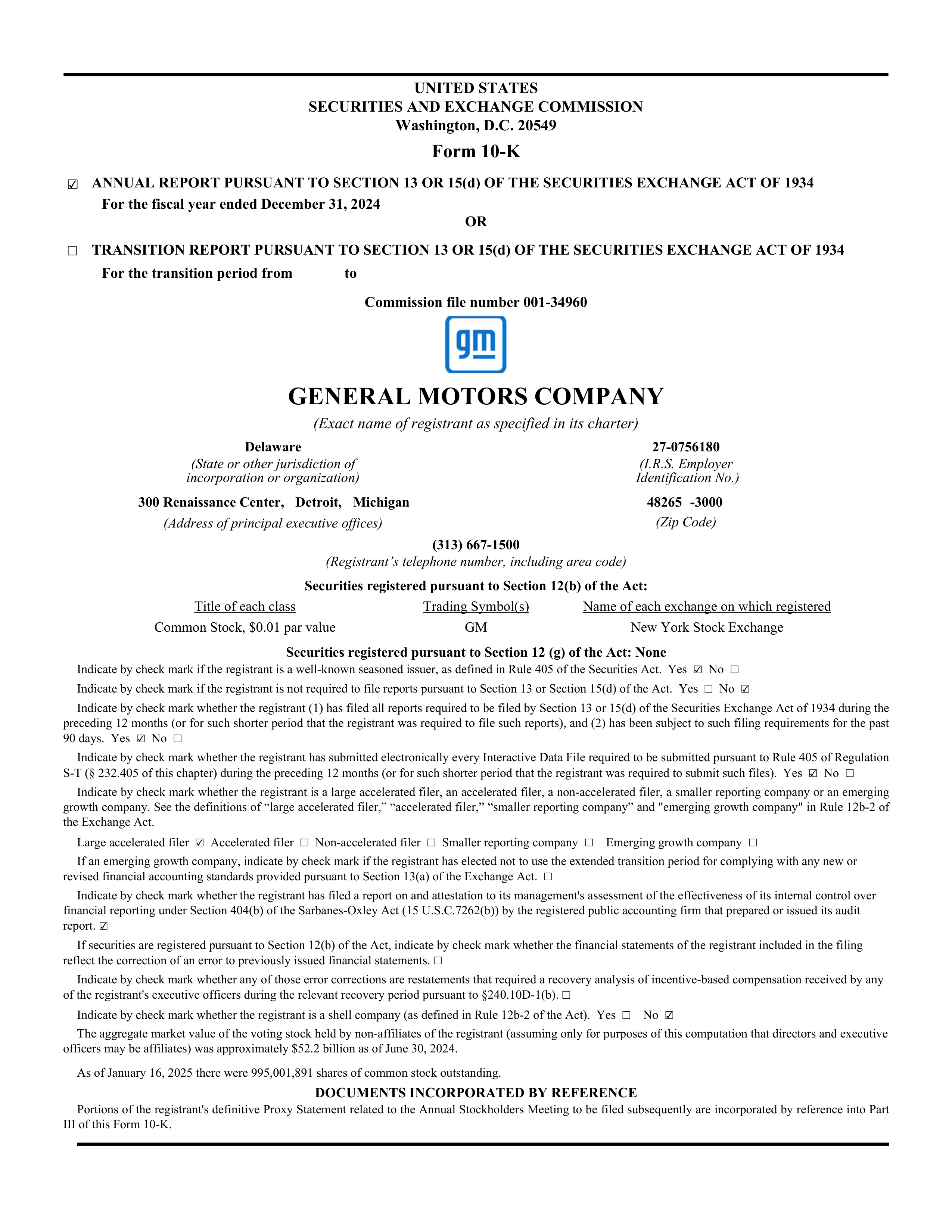 General Motors Annual Report — page 3