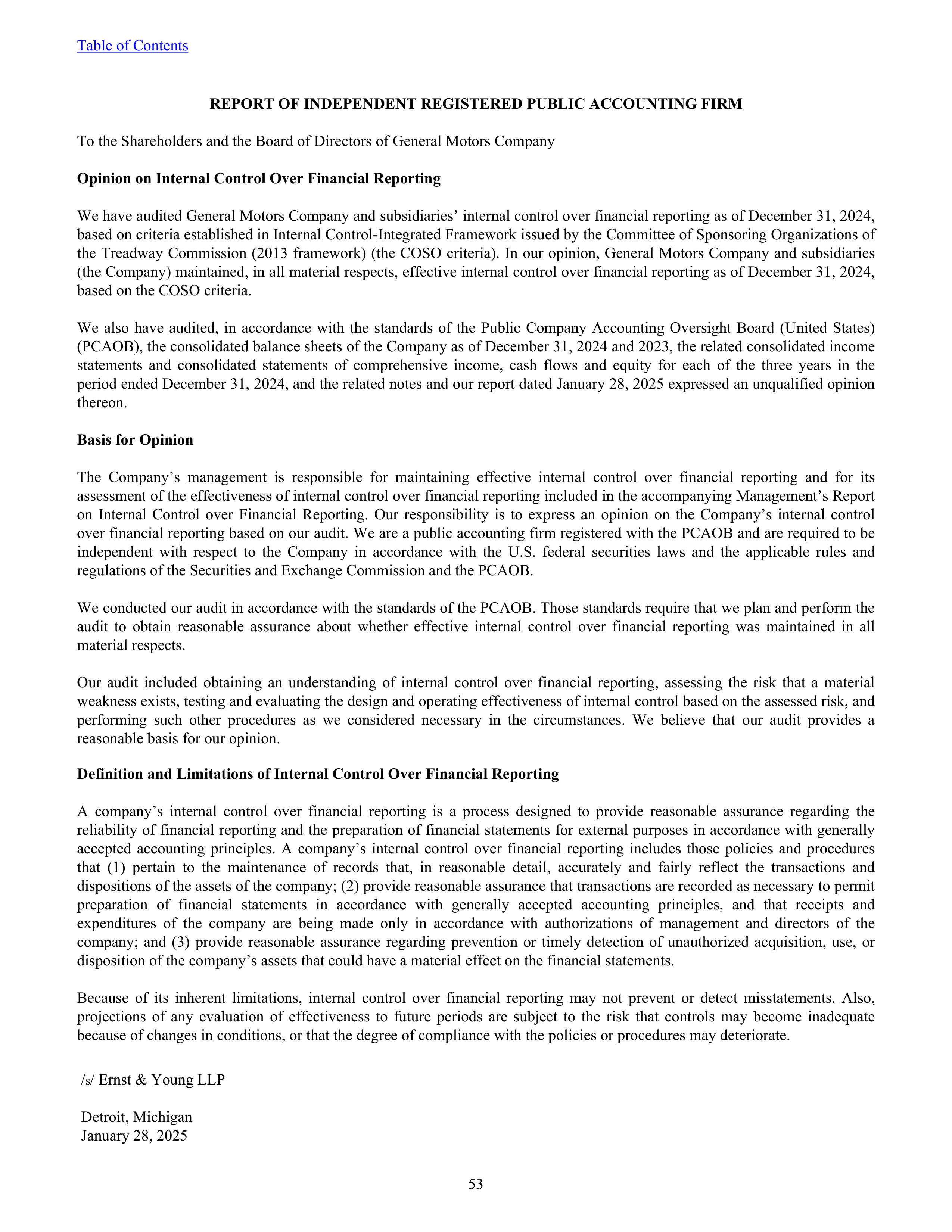 General Motors Annual Report — page 58