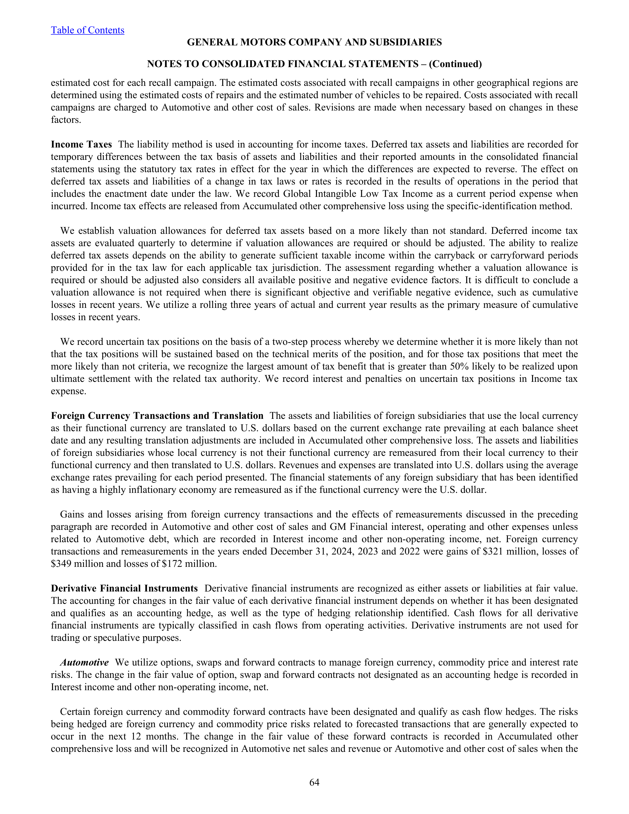General Motors Annual Report — page 69