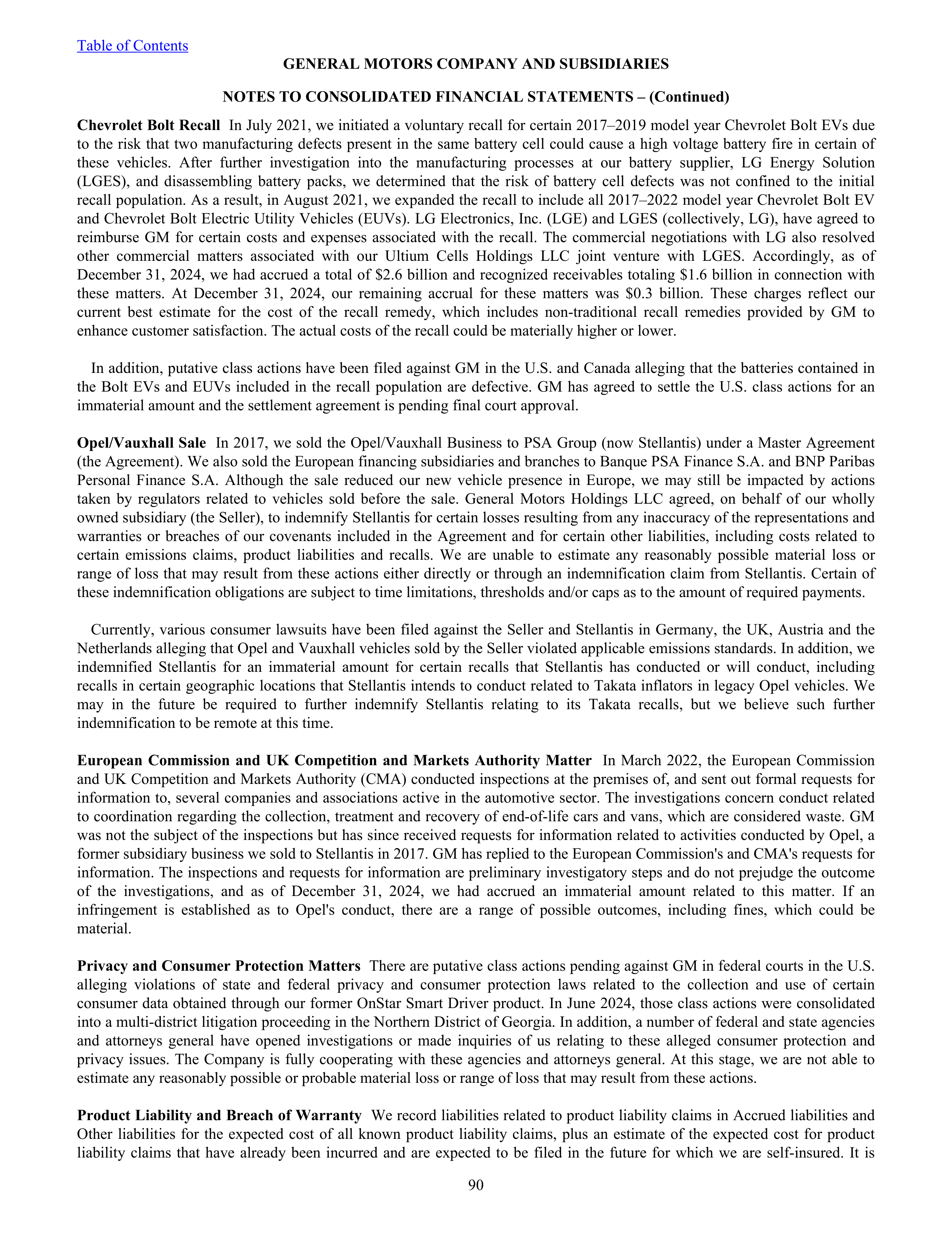 General Motors Annual Report — page 95