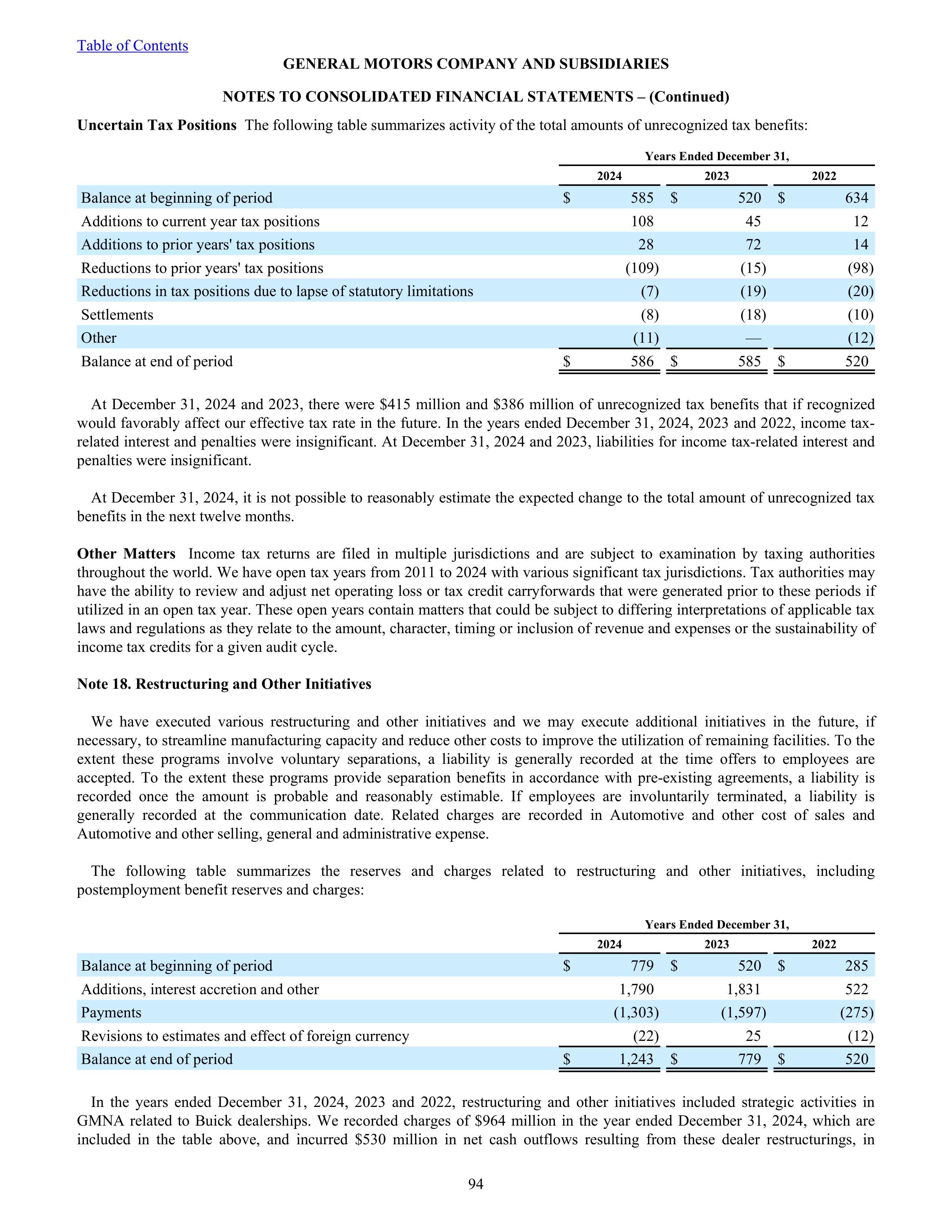 General Motors Annual Report — page 99