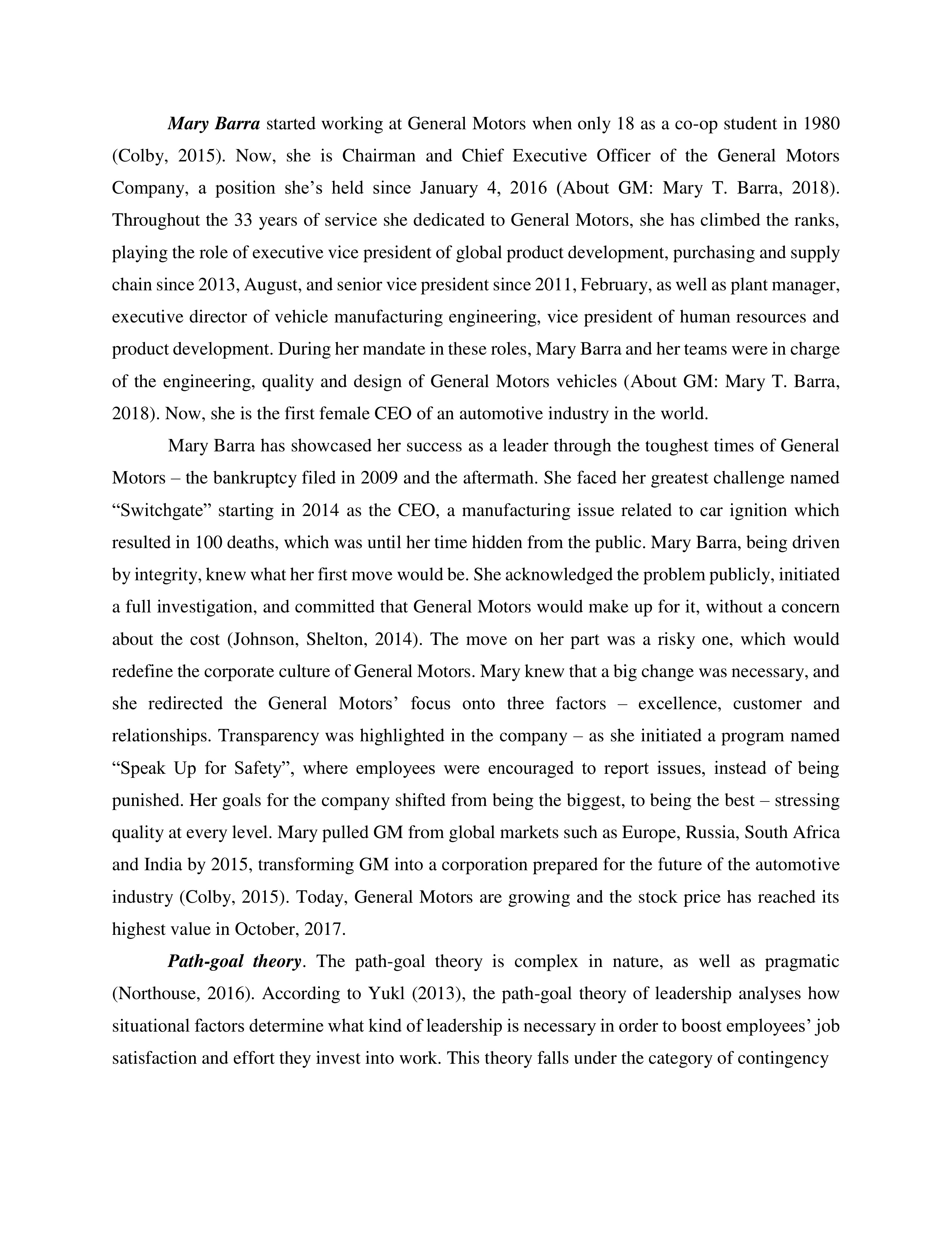 General Motors Leadership skills — page 2