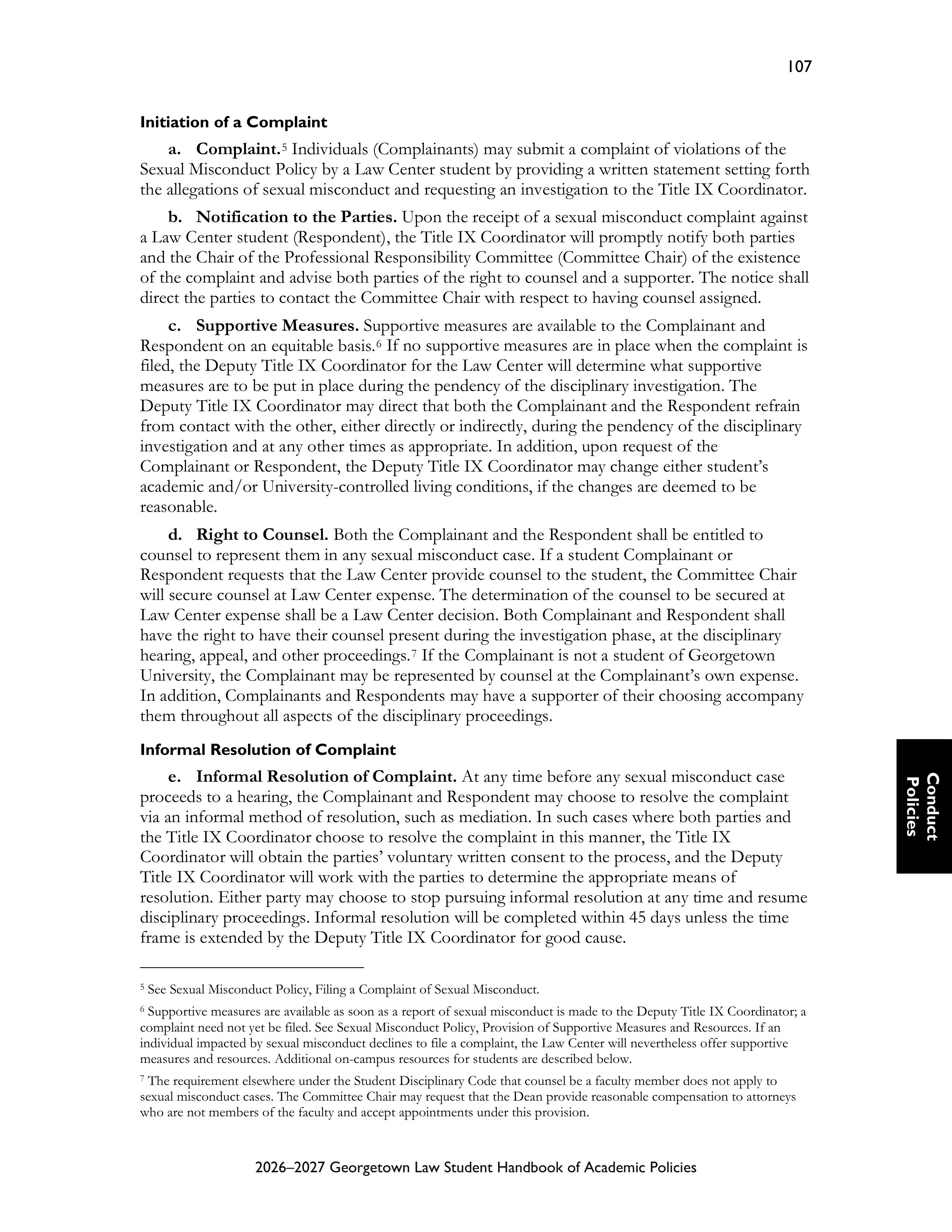 Georgetown University Law Student Handbook of Academic Policies Handbook — page 113