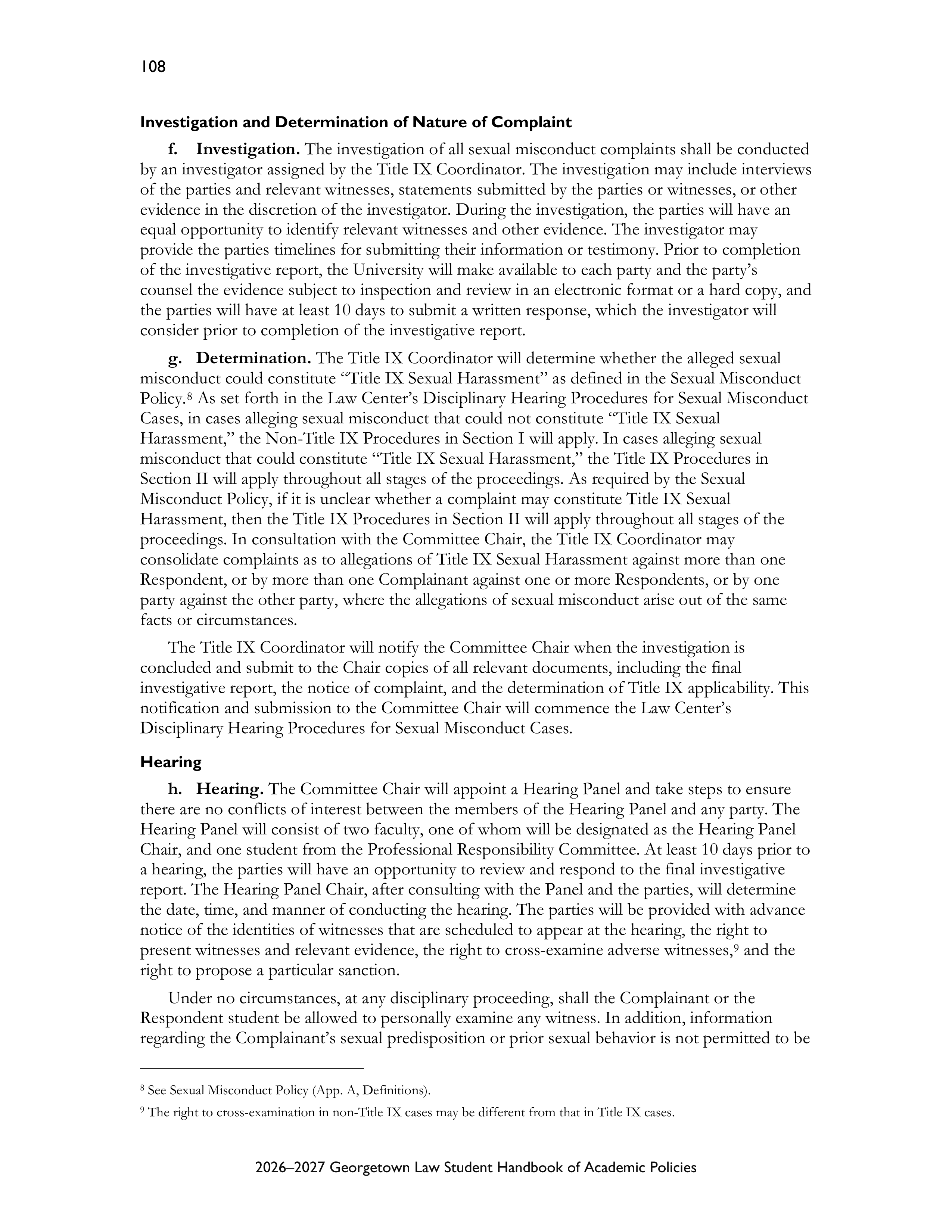 Georgetown University Law Student Handbook of Academic Policies Handbook — page 114