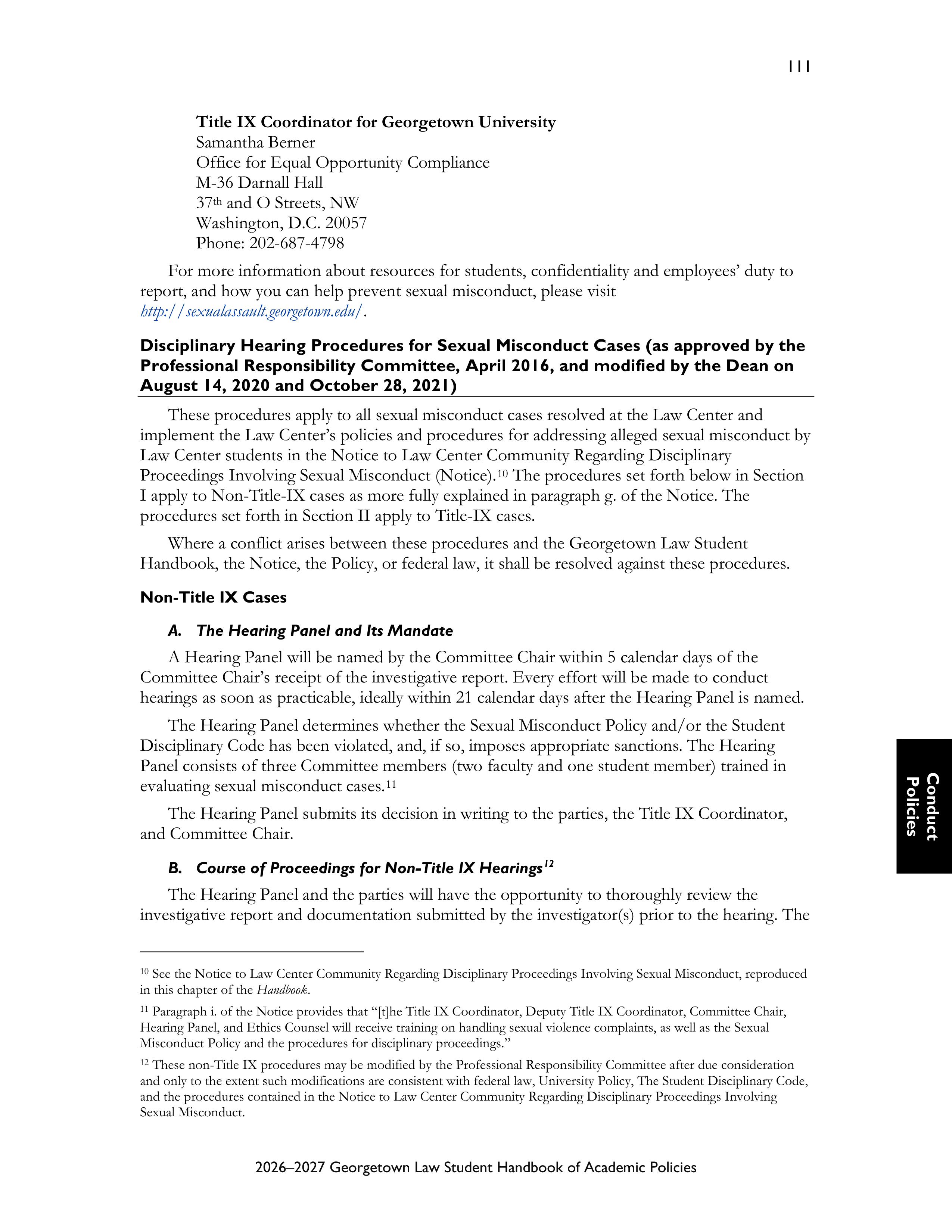 Georgetown University Law Student Handbook of Academic Policies Handbook — page 117