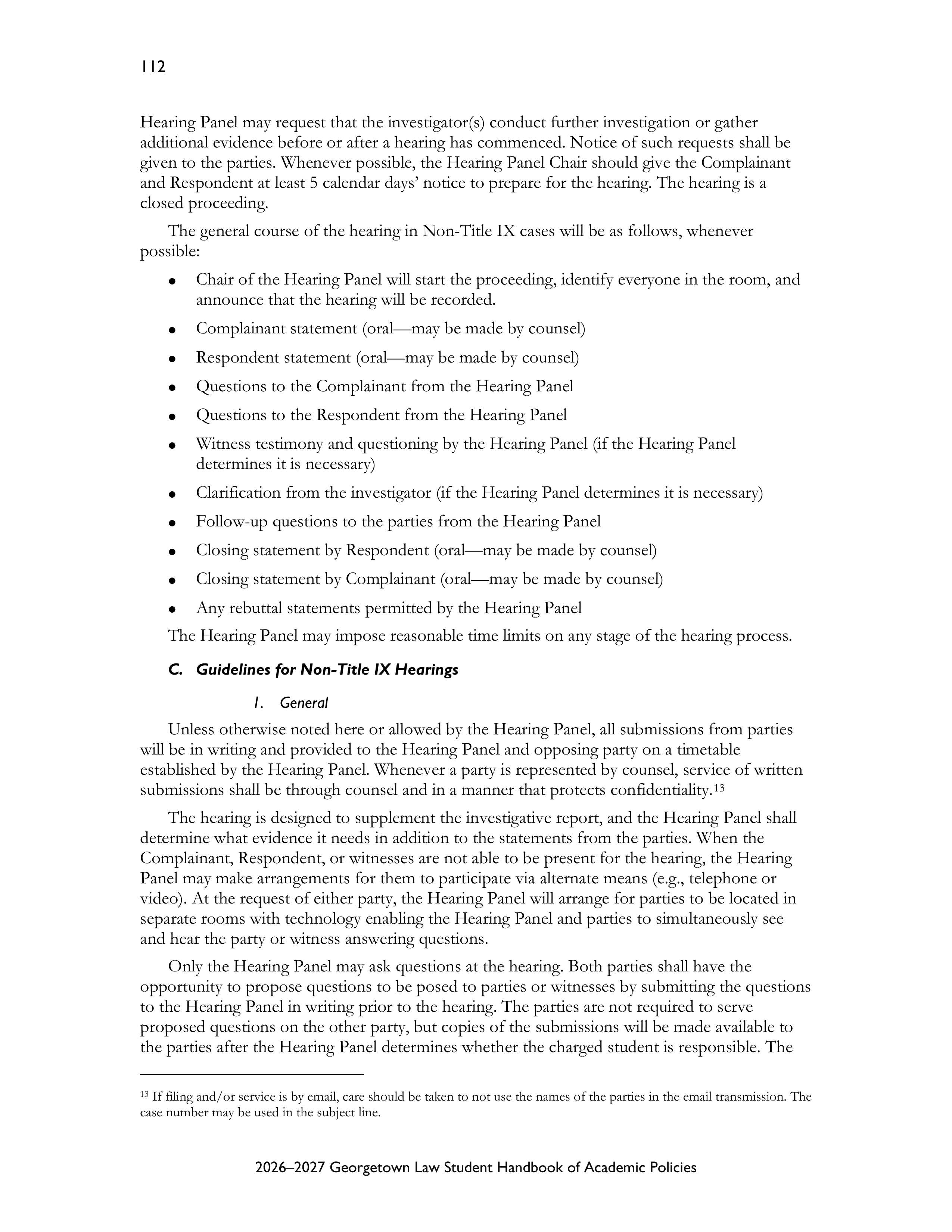 Georgetown University Law Student Handbook of Academic Policies Handbook — page 118