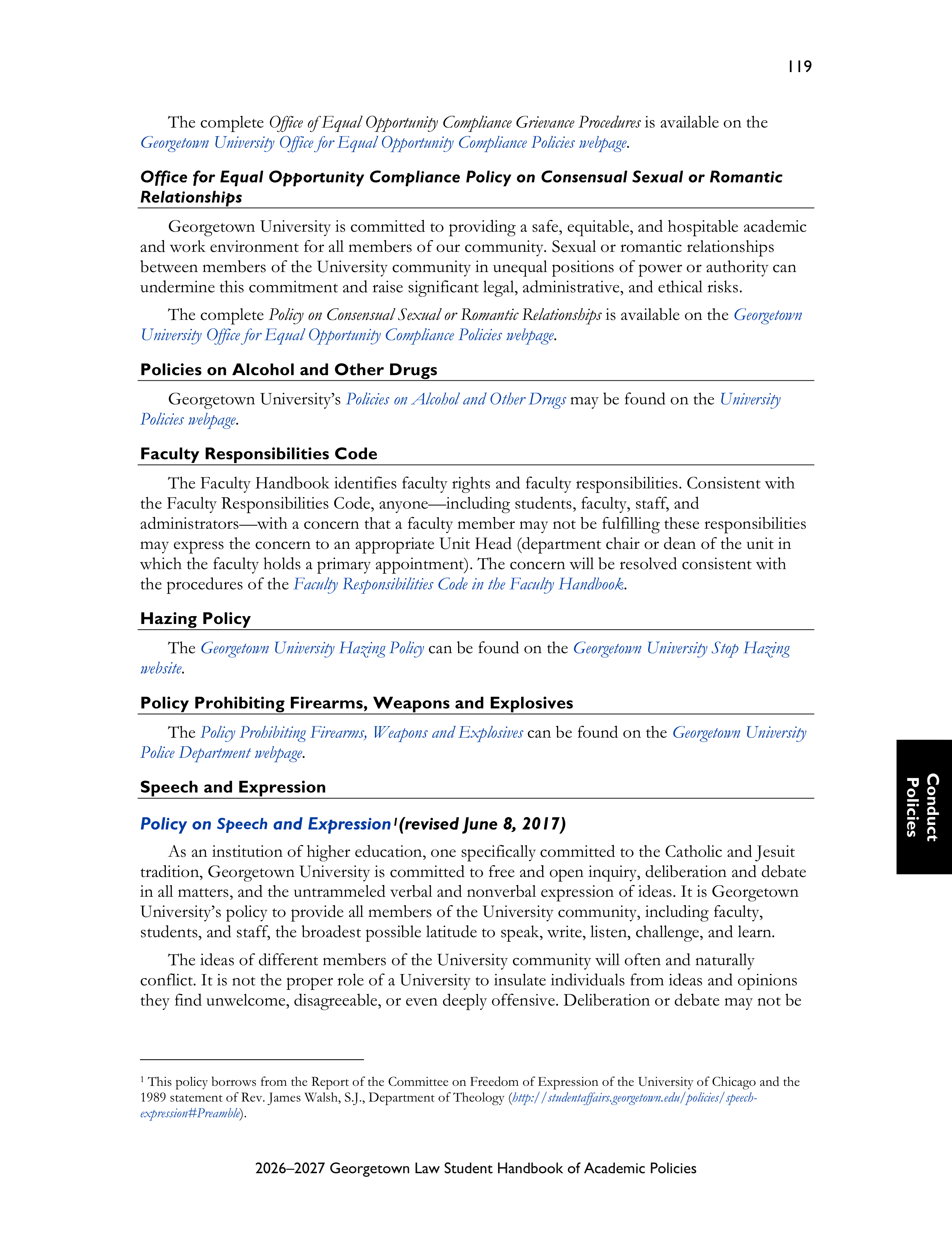 Georgetown University Law Student Handbook of Academic Policies Handbook — page 125