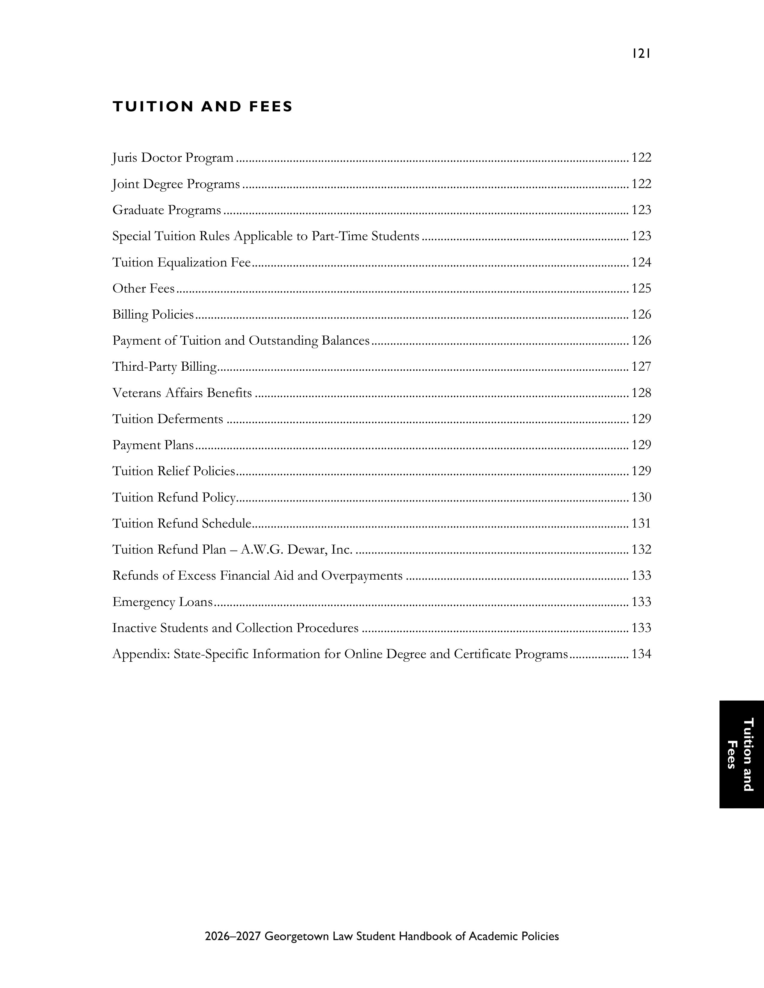 Georgetown University Law Student Handbook of Academic Policies Handbook — page 127
