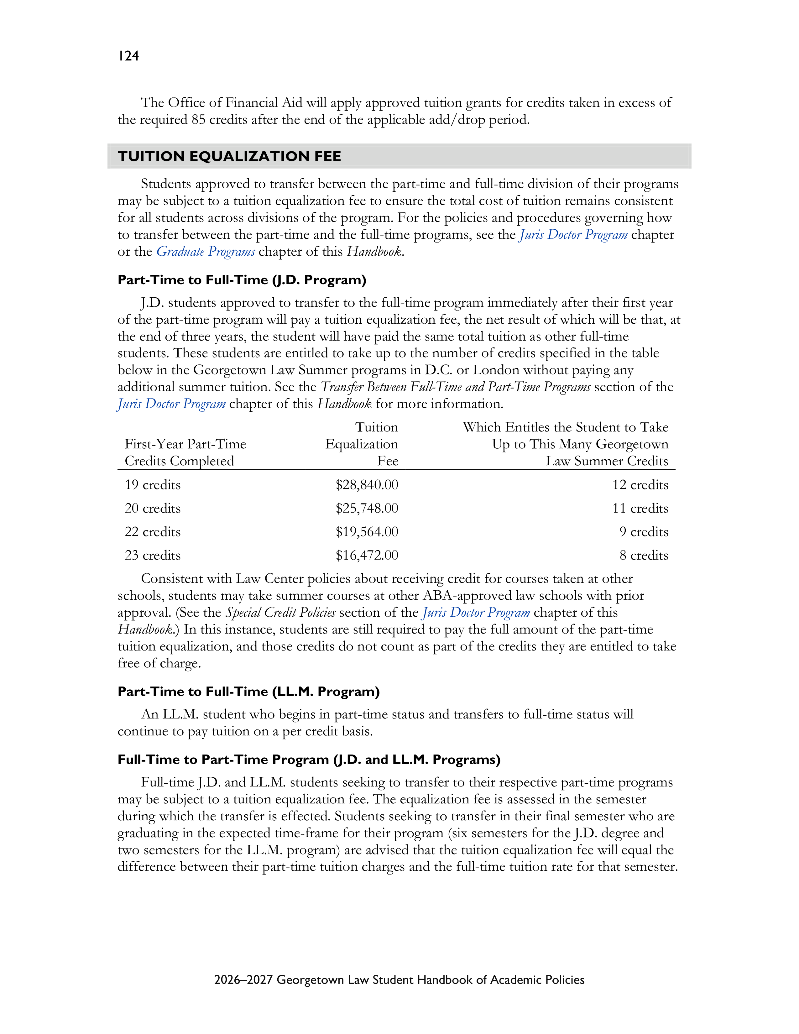 Georgetown University Law Student Handbook of Academic Policies Handbook — page 130