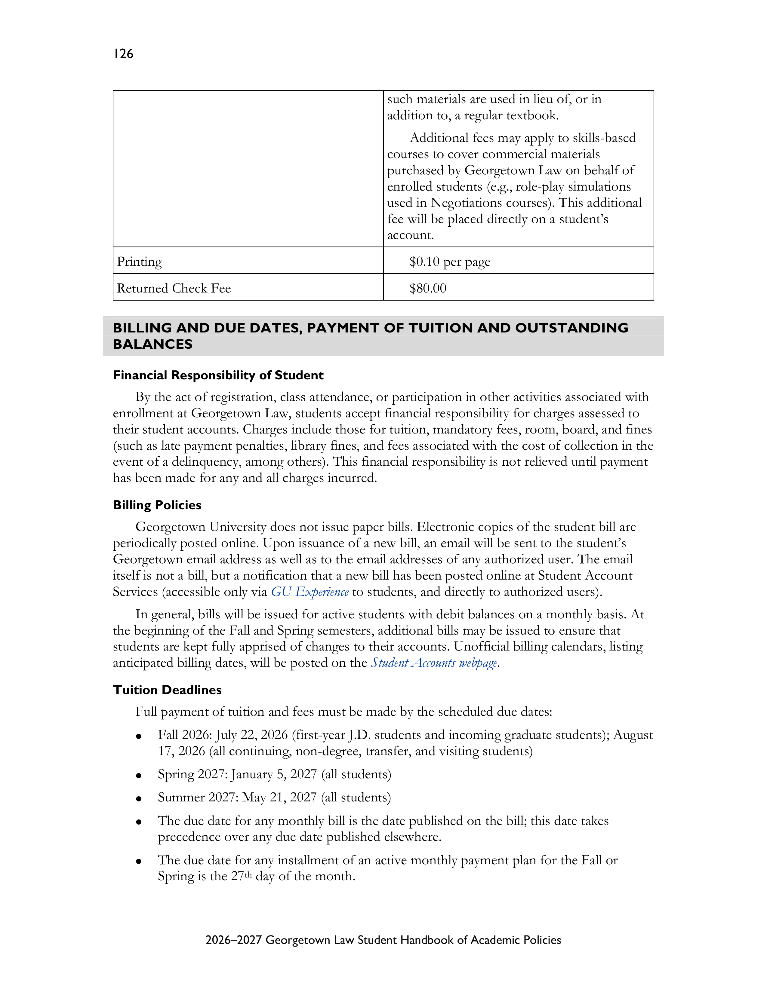 Georgetown University Law Student Handbook of Academic Policies Handbook — page 132