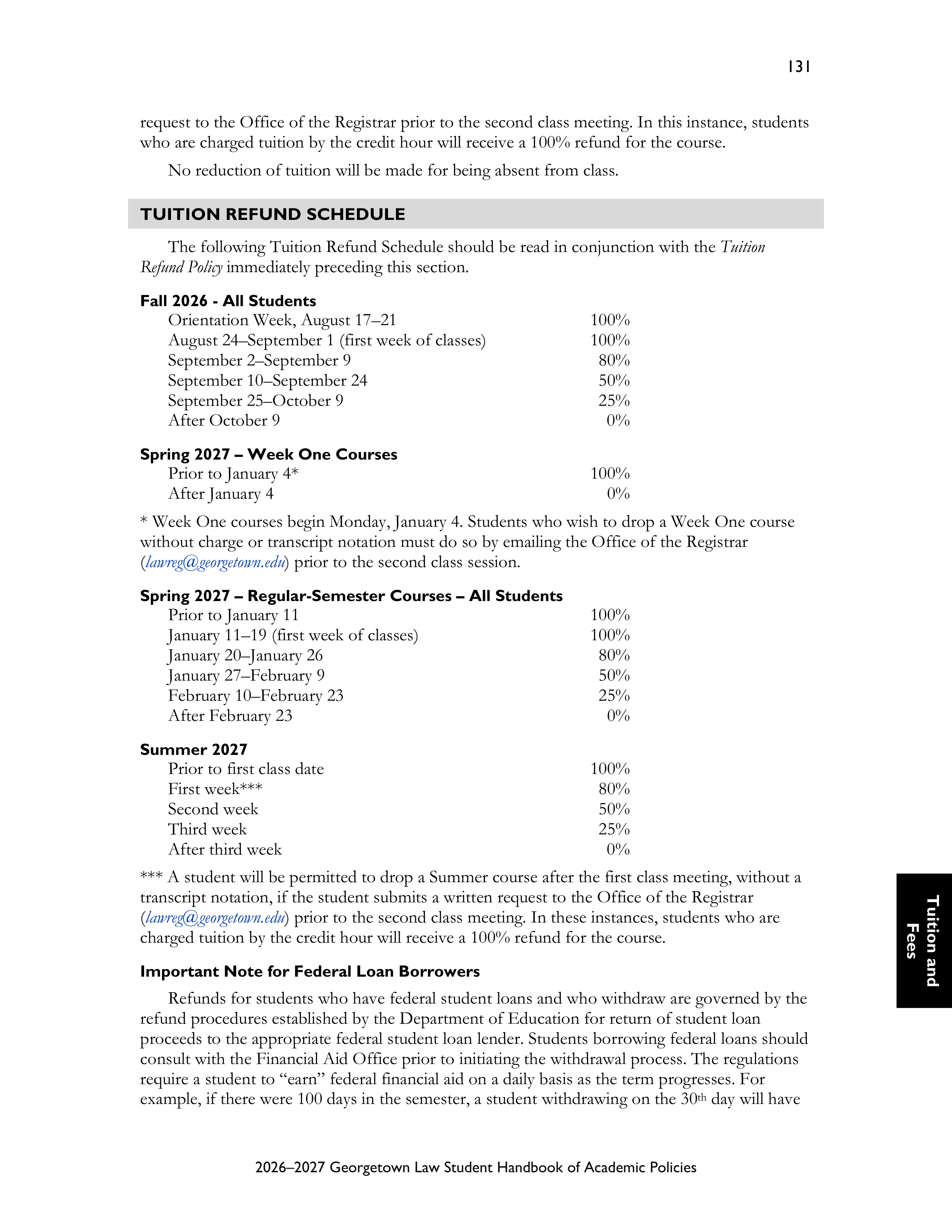 Georgetown University Law Student Handbook of Academic Policies Handbook — page 137