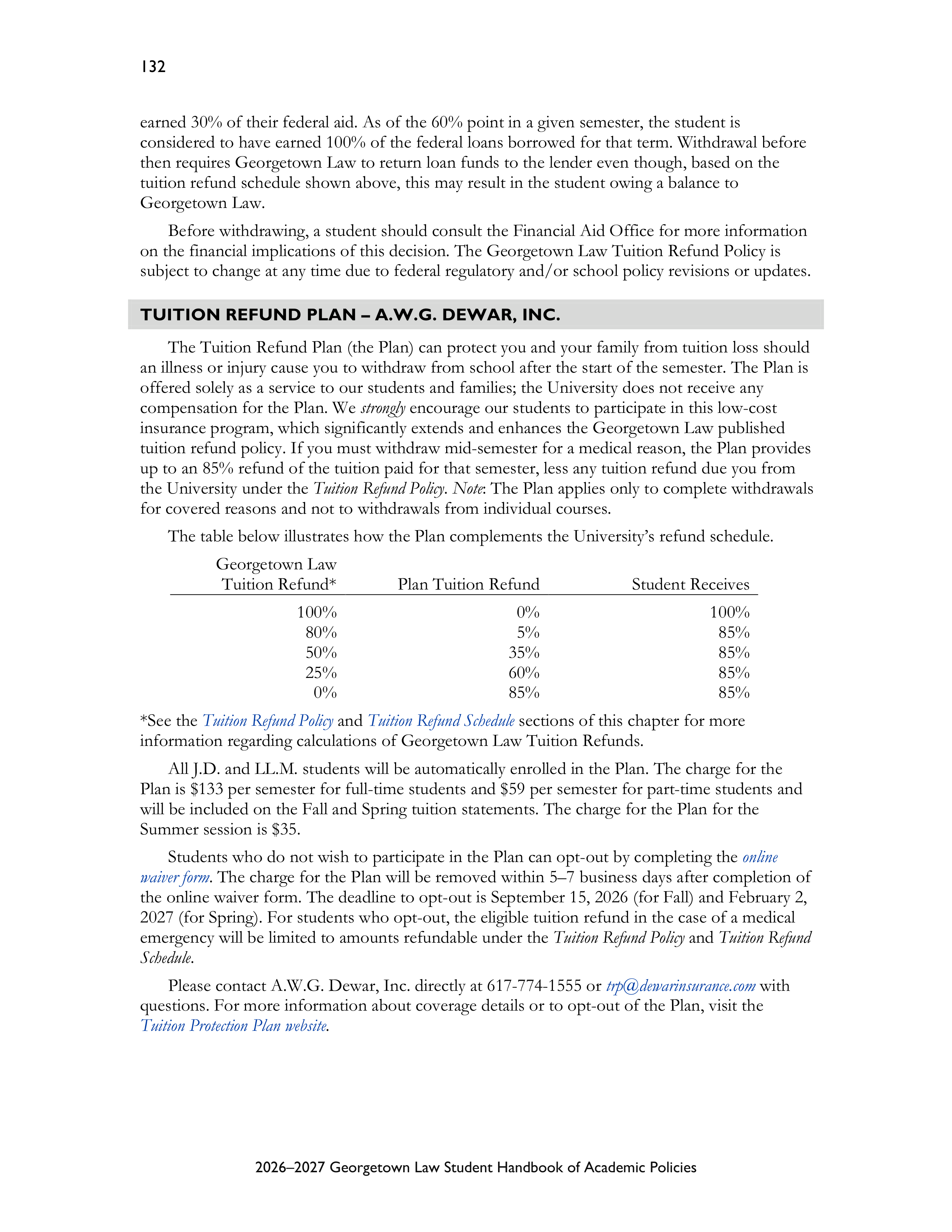 Georgetown University Law Student Handbook of Academic Policies Handbook — page 138