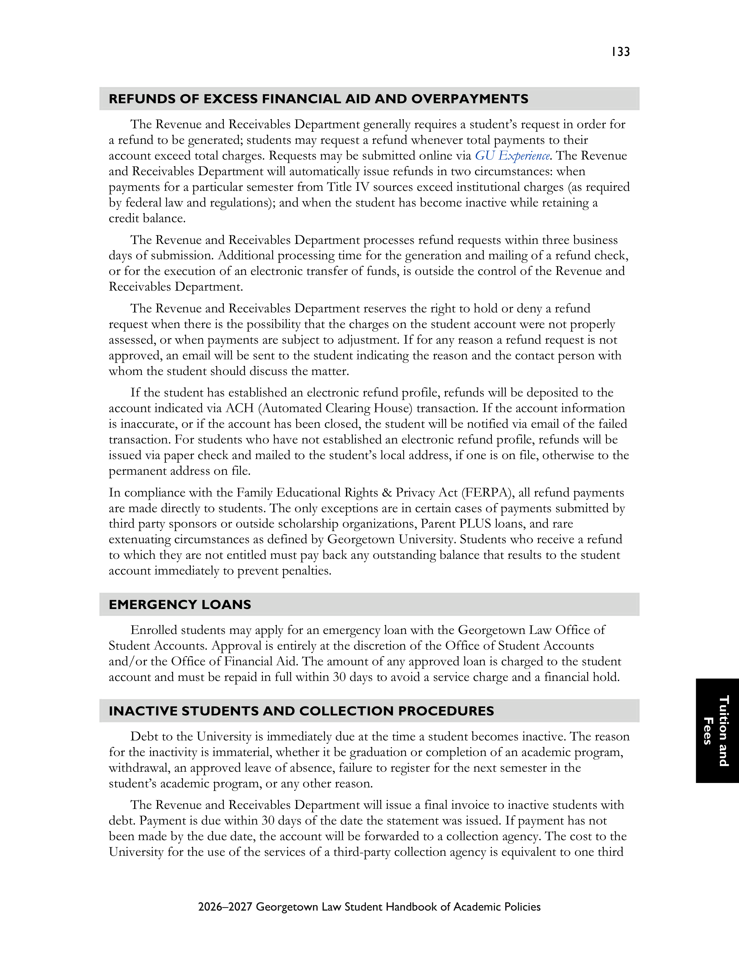 Georgetown University Law Student Handbook of Academic Policies Handbook — page 139