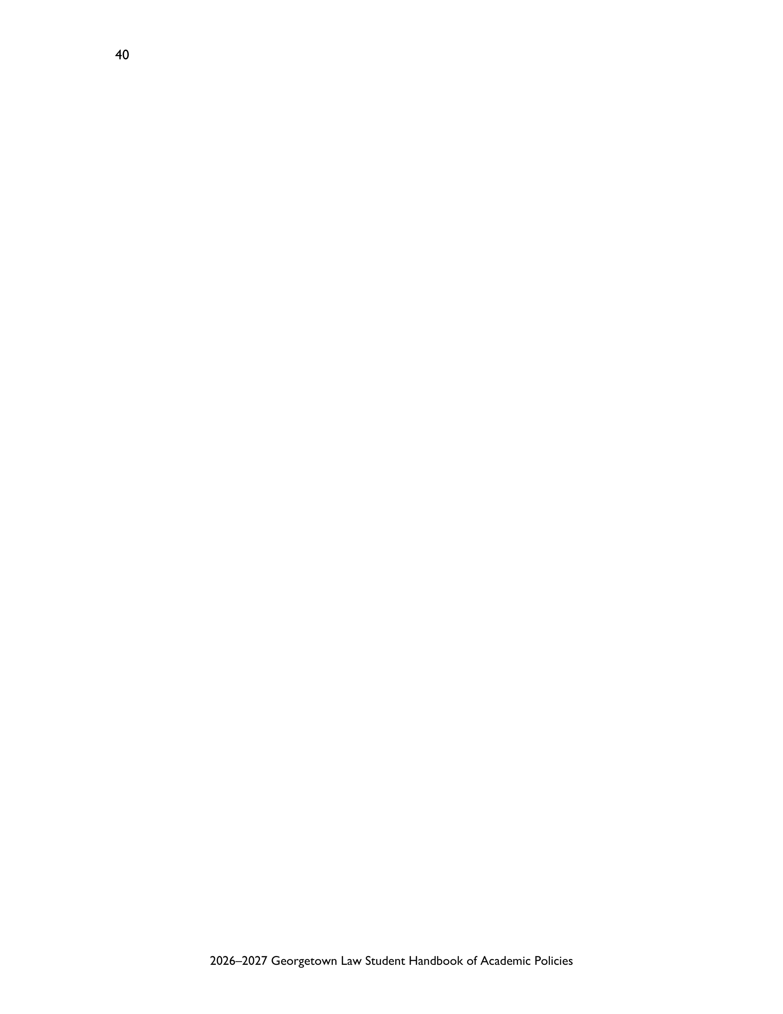 Georgetown University Law Student Handbook of Academic Policies Handbook — page 46