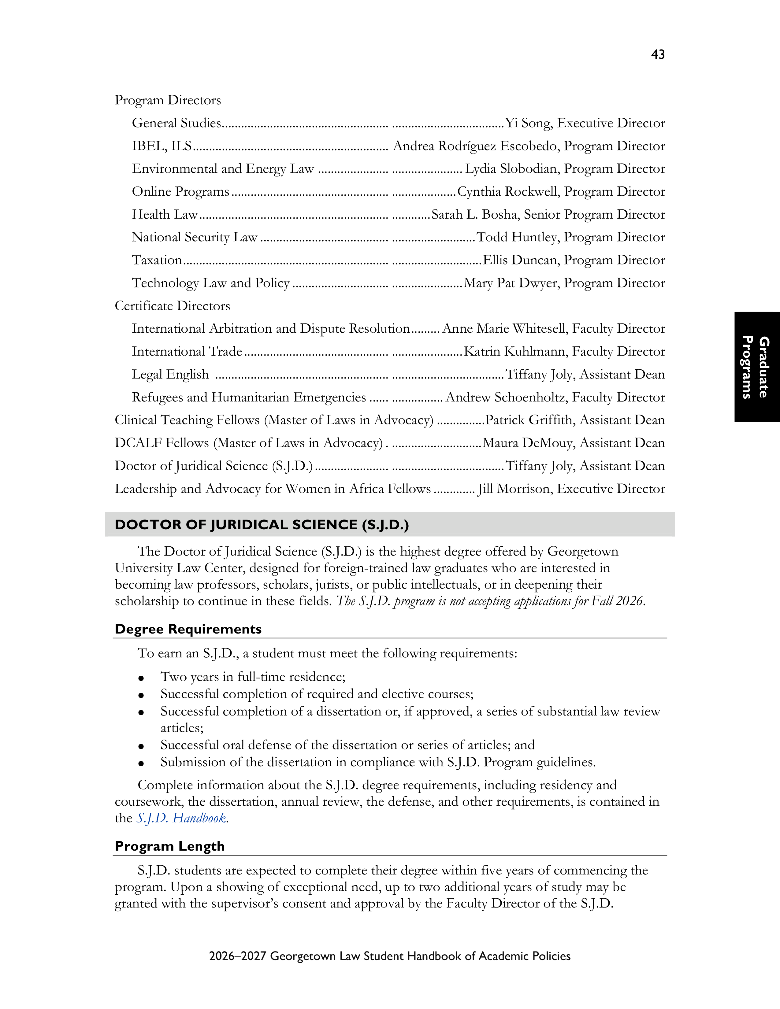Georgetown University Law Student Handbook of Academic Policies Handbook — page 49
