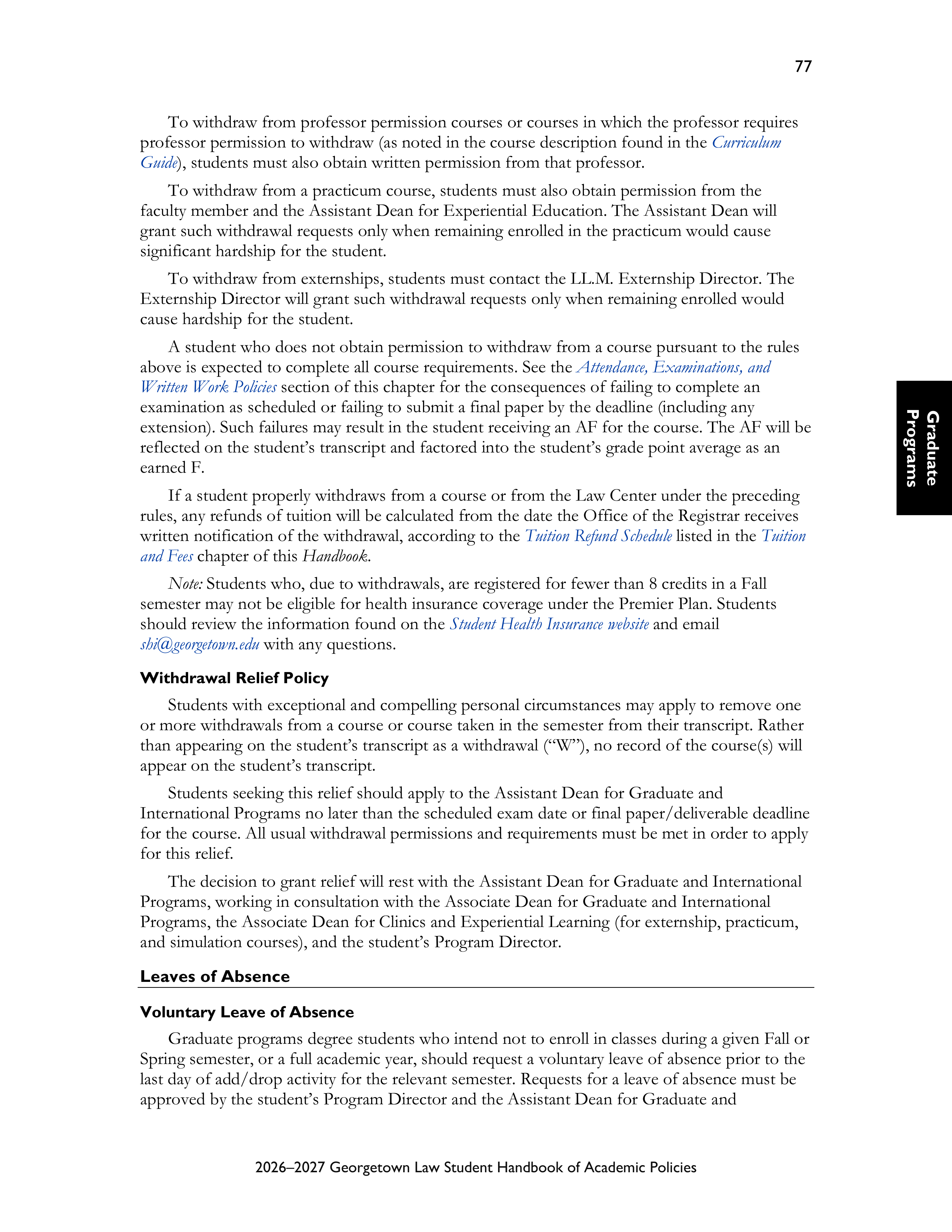 Georgetown University Law Student Handbook of Academic Policies Handbook — page 83